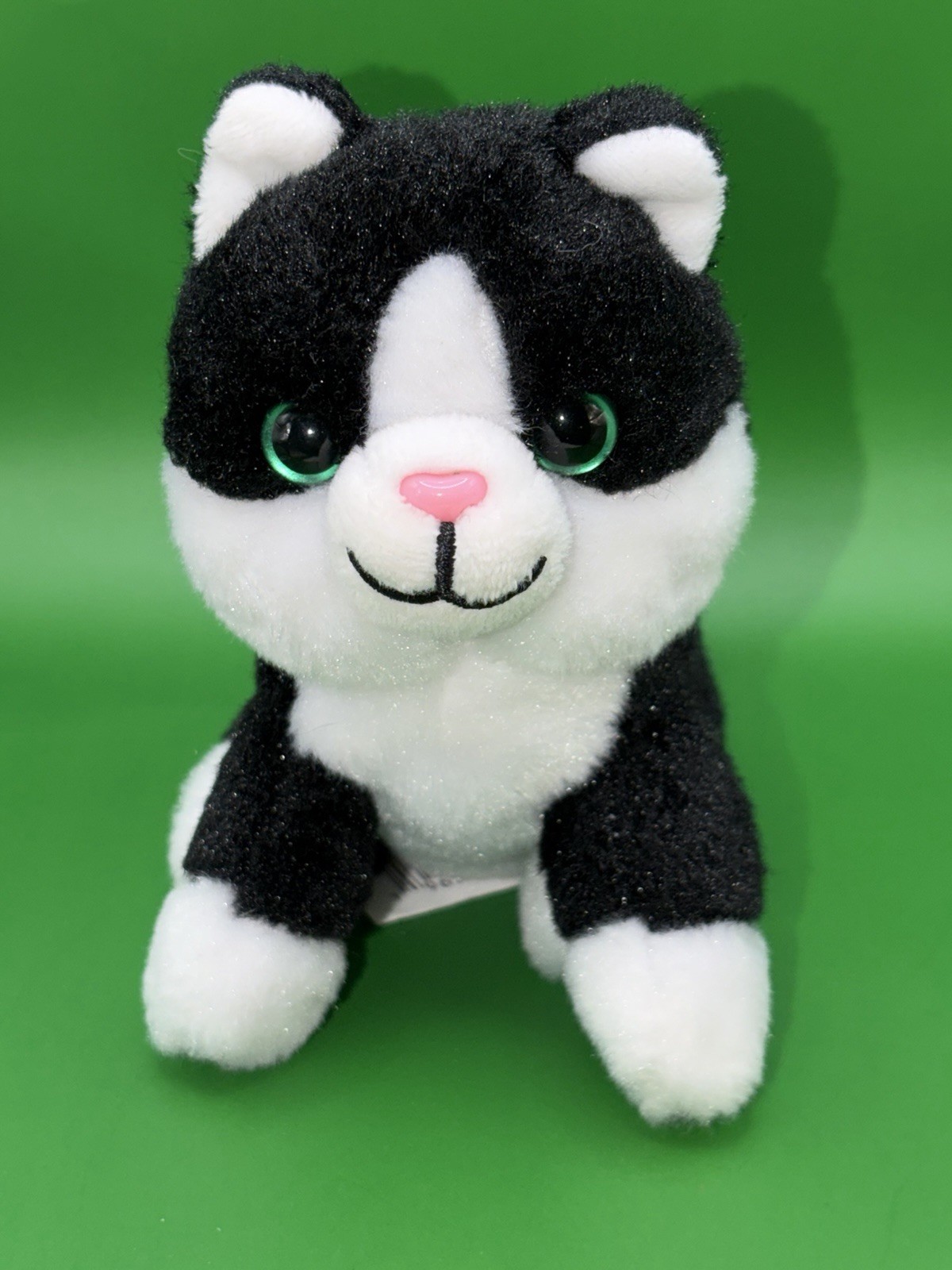 RUSS PETOOTIES PETS BLACK & WHITE CAT PLUSH STUFFED ANIMAL STUFFIE