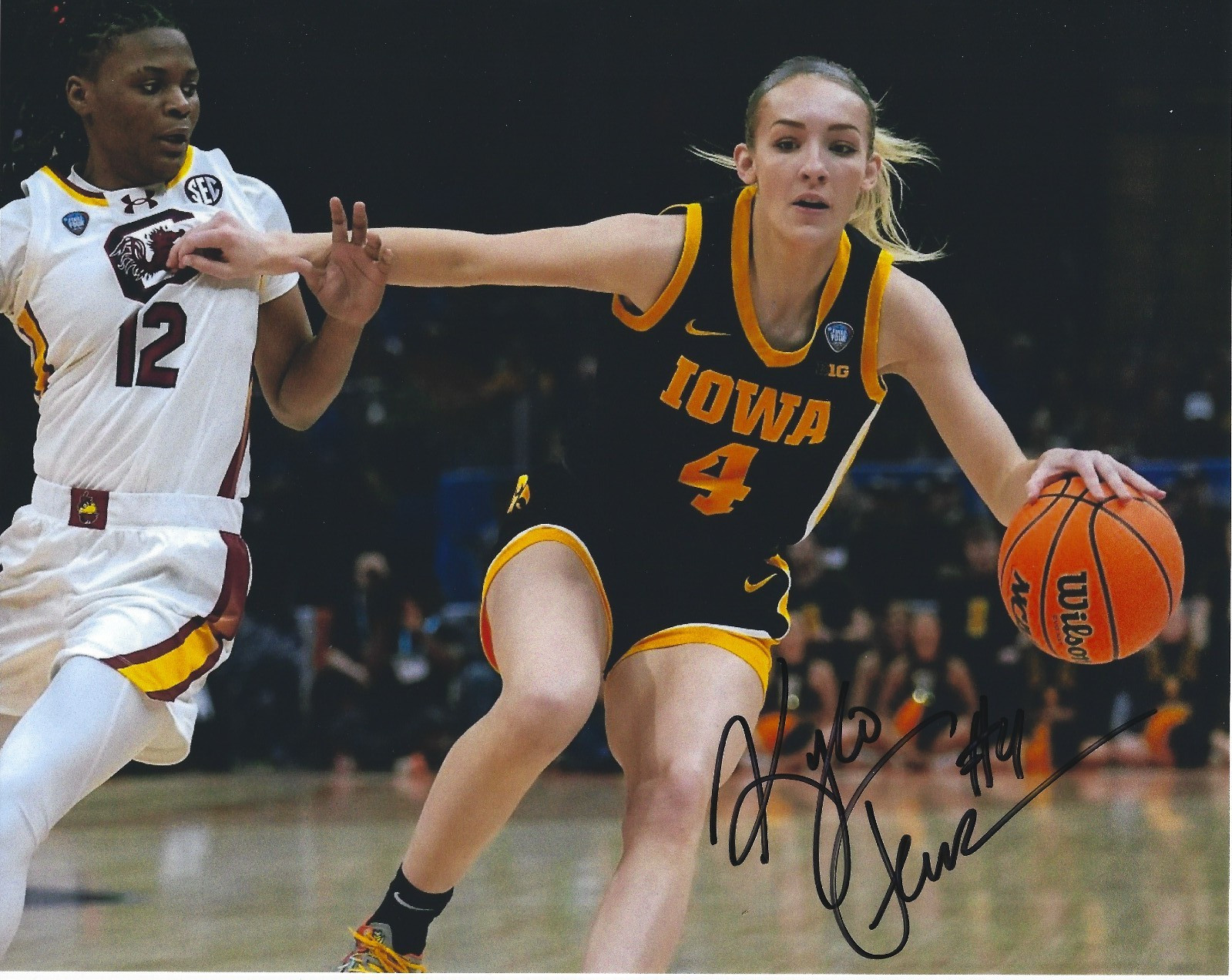 KYLIE FEUERBACH Signed 8.5 x 11 Photo Signed REPRINT Basketball IOWA HAWKEYES