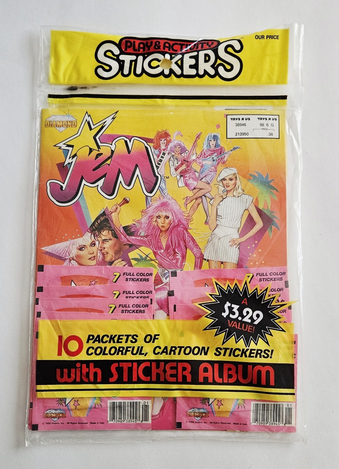 Vtg Jem and The Holograms Play & Activity Set Album and Stickers Diamond 