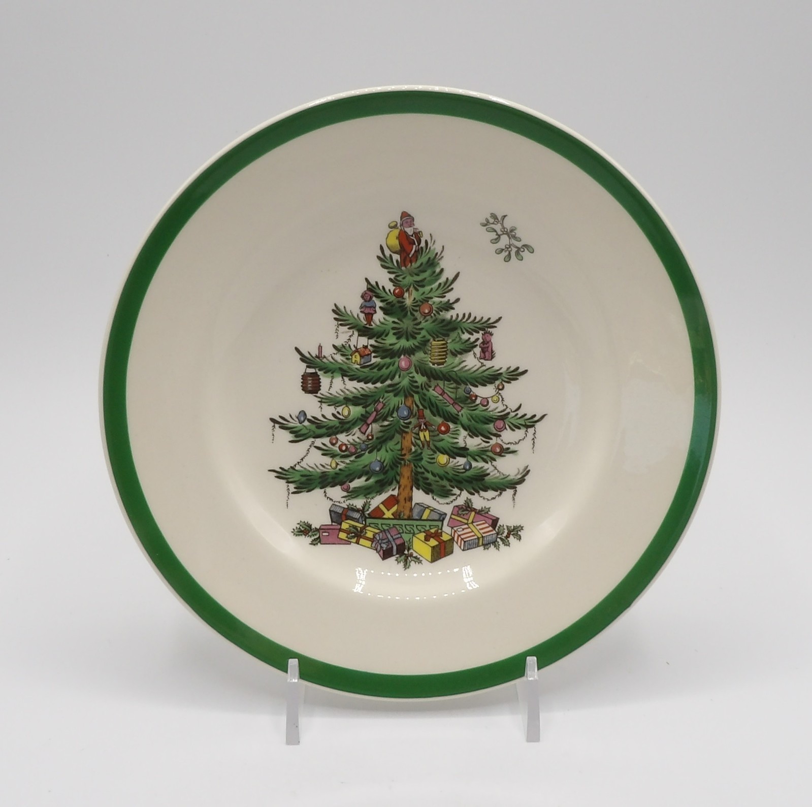 Spode Christmas Tree (Green Trim) Bread & Butter Plates Set of 3