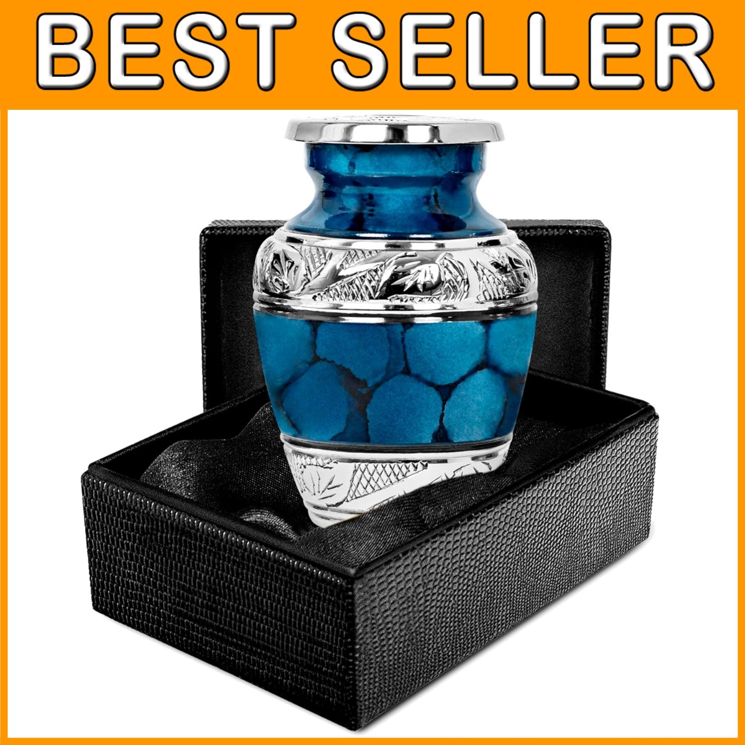 Hand-Crafted Brass Small Urn for Ashes