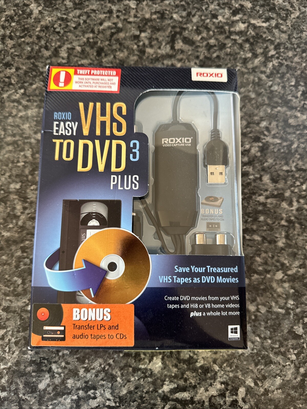 EASY VHS TO DVD 3 PLUS ROXIO *For Windows Operating System (see Photo On Box)