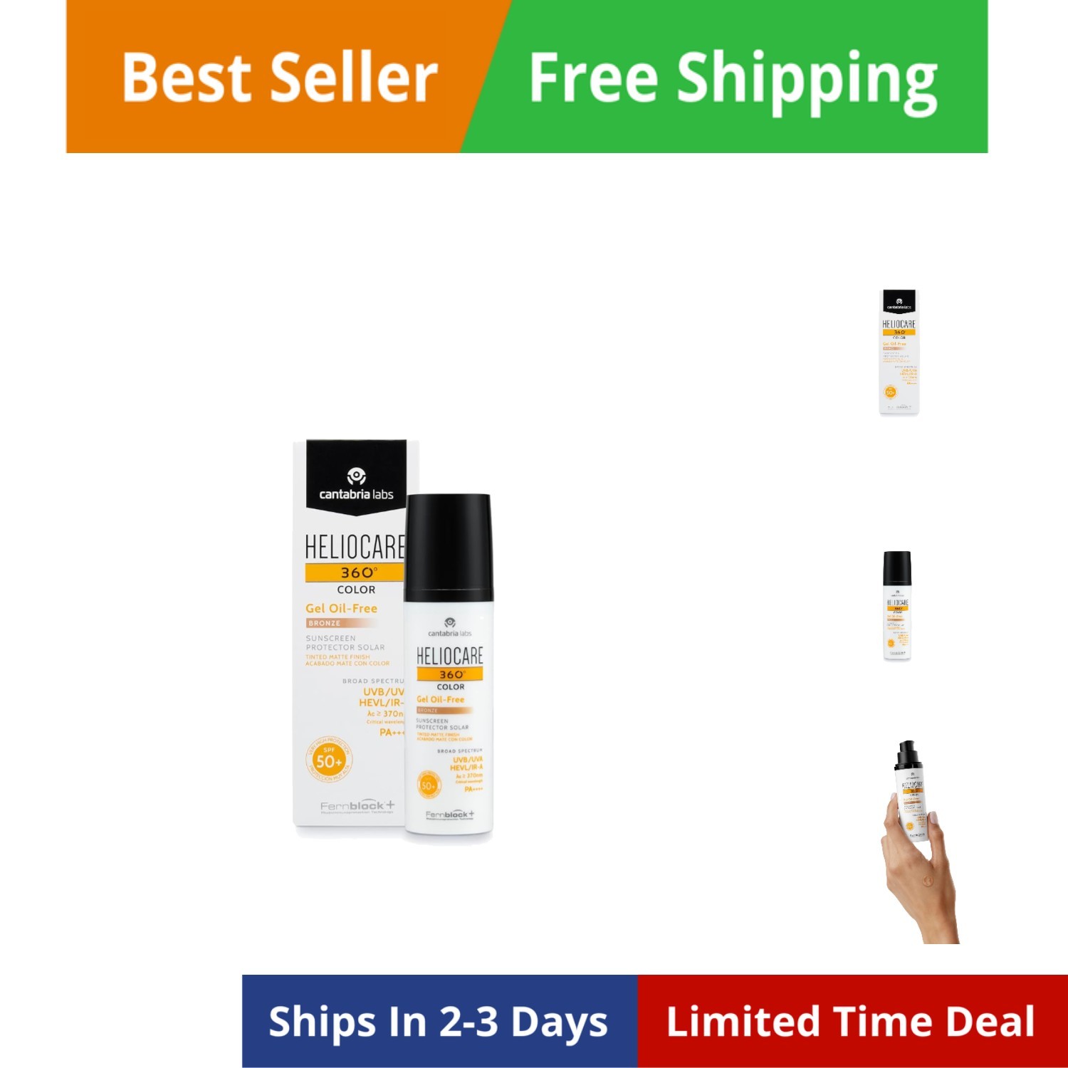 360 Color Gel Oil-free Spf50 + Bronze 50ml