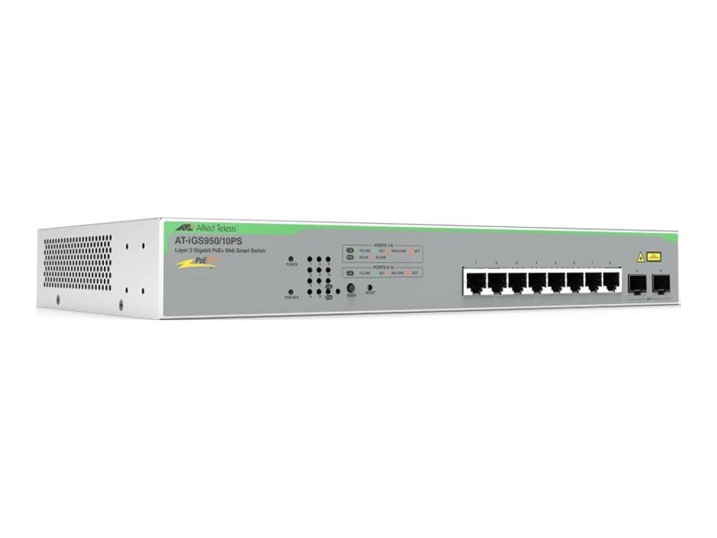 Allied Telesis Inc AT-IGS950-10PS-910 Web Smart Ethernet Switch With 8 Ports And