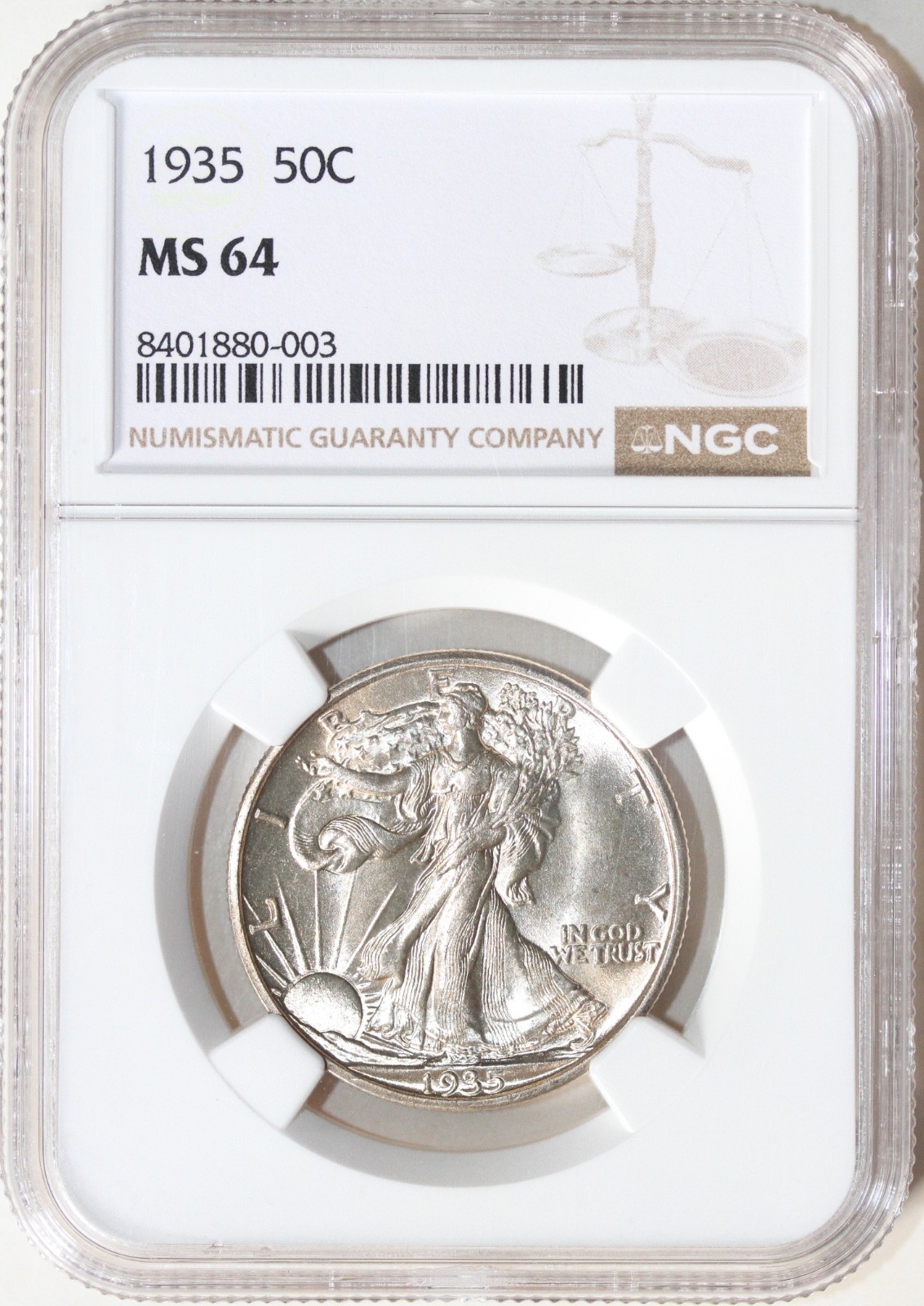 1935 P Walking Liberty Half Dollar NGC MS64