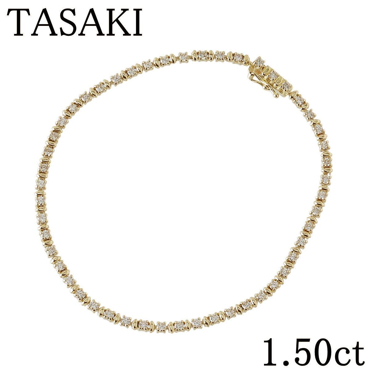 TASAKI Tennis Diamond Bracelet 1.50ct 19.5cm K18YG New Finish TASAKI Pearl Co. 2