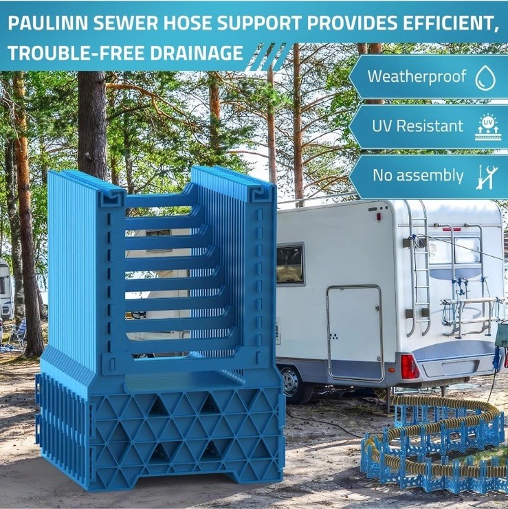 10FT RV Camper Sewer Hose Support, Ocean Blue