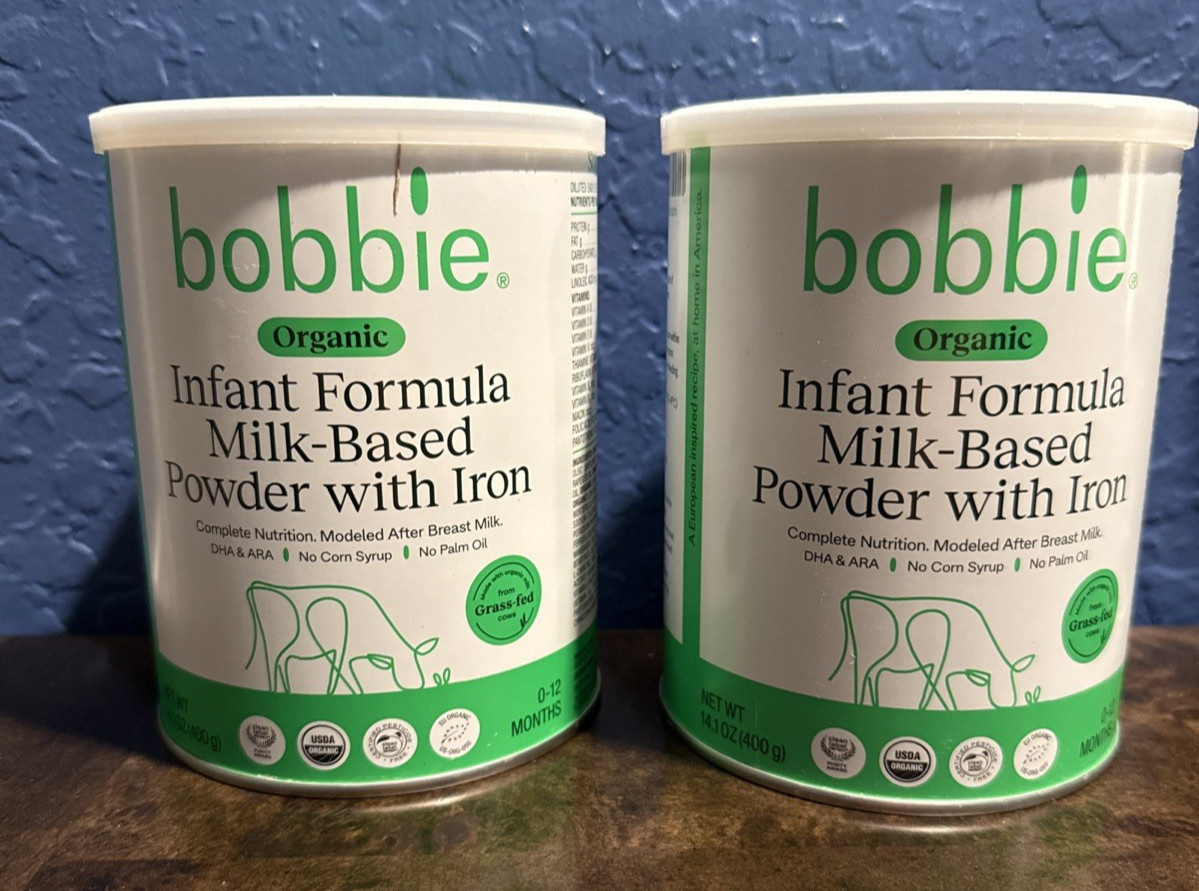 Bobbie Organic Infant Formula Milk Based Powder w Iron 14.1 oz  2-pk EXP 9/26