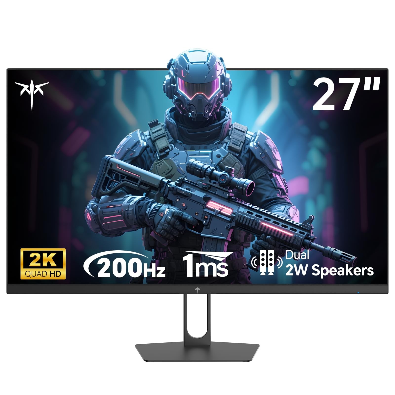 27 Inch Gaming Monitor - 2K QHD 2560 x 1440 Monitor, Up to 210Hz & 1ms, Bulit...