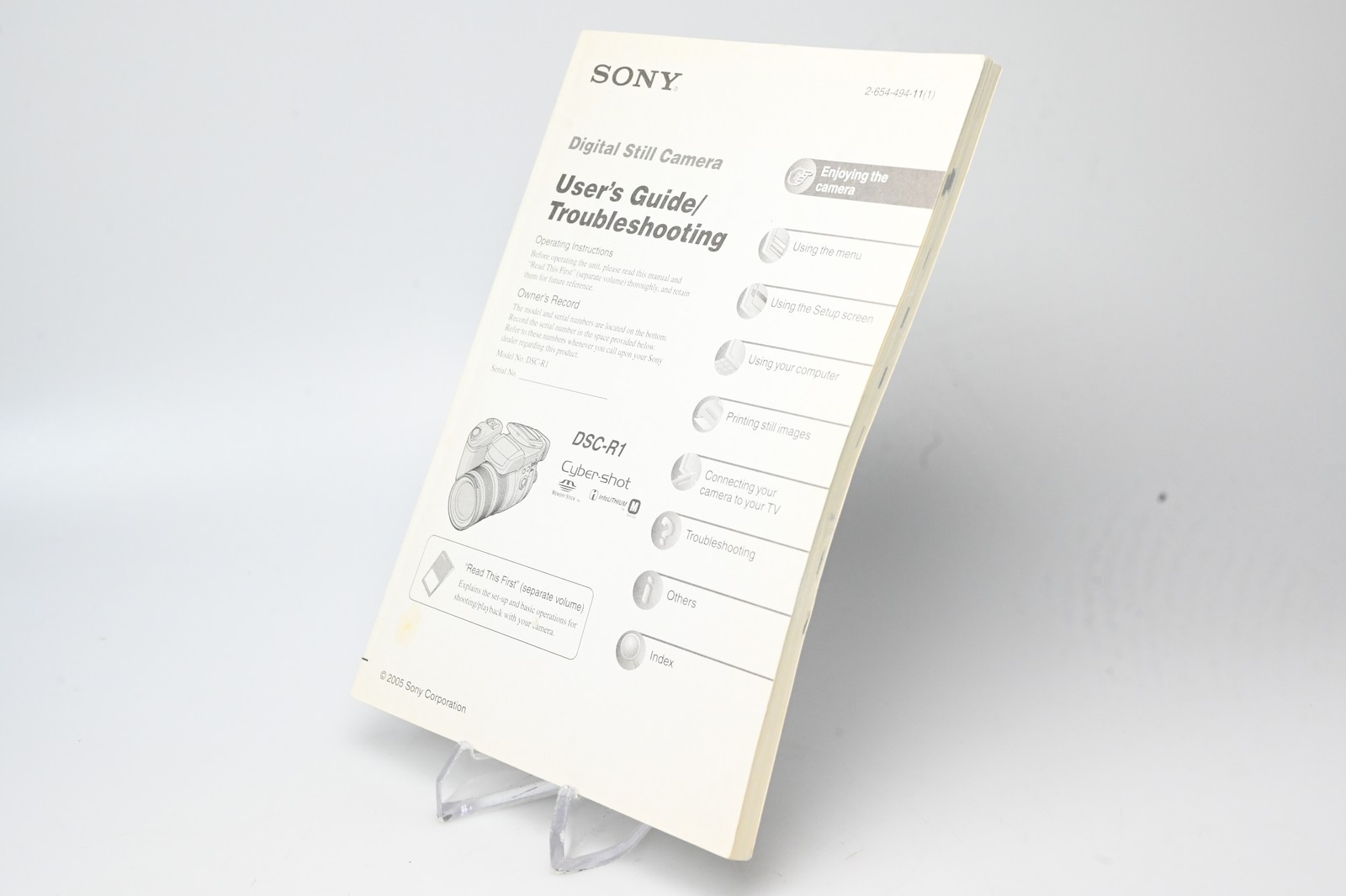 Sony Cyber-shot DSC-R1 Owners Instruction Manual #G967
