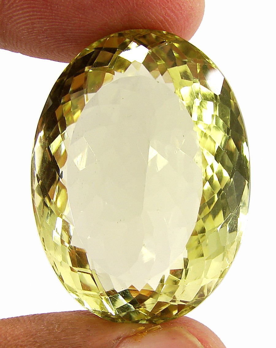 83.10 Ct Natural Lemon Quartz Loose Gemstone Oval Cut Wire Wrap Stone - 2812