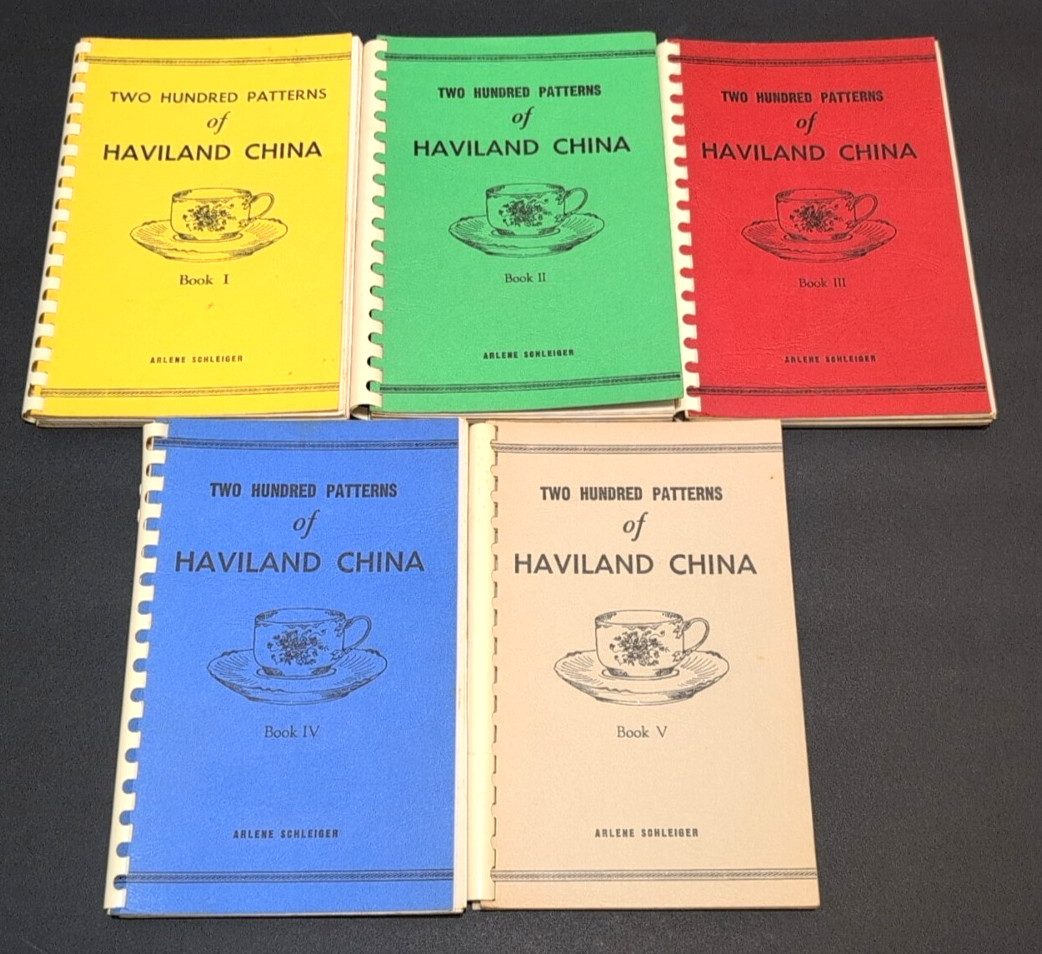 200 Patterns of Haviland China by Arlene Schleiger *COMPLETE SET Books 1,2,3,4,5