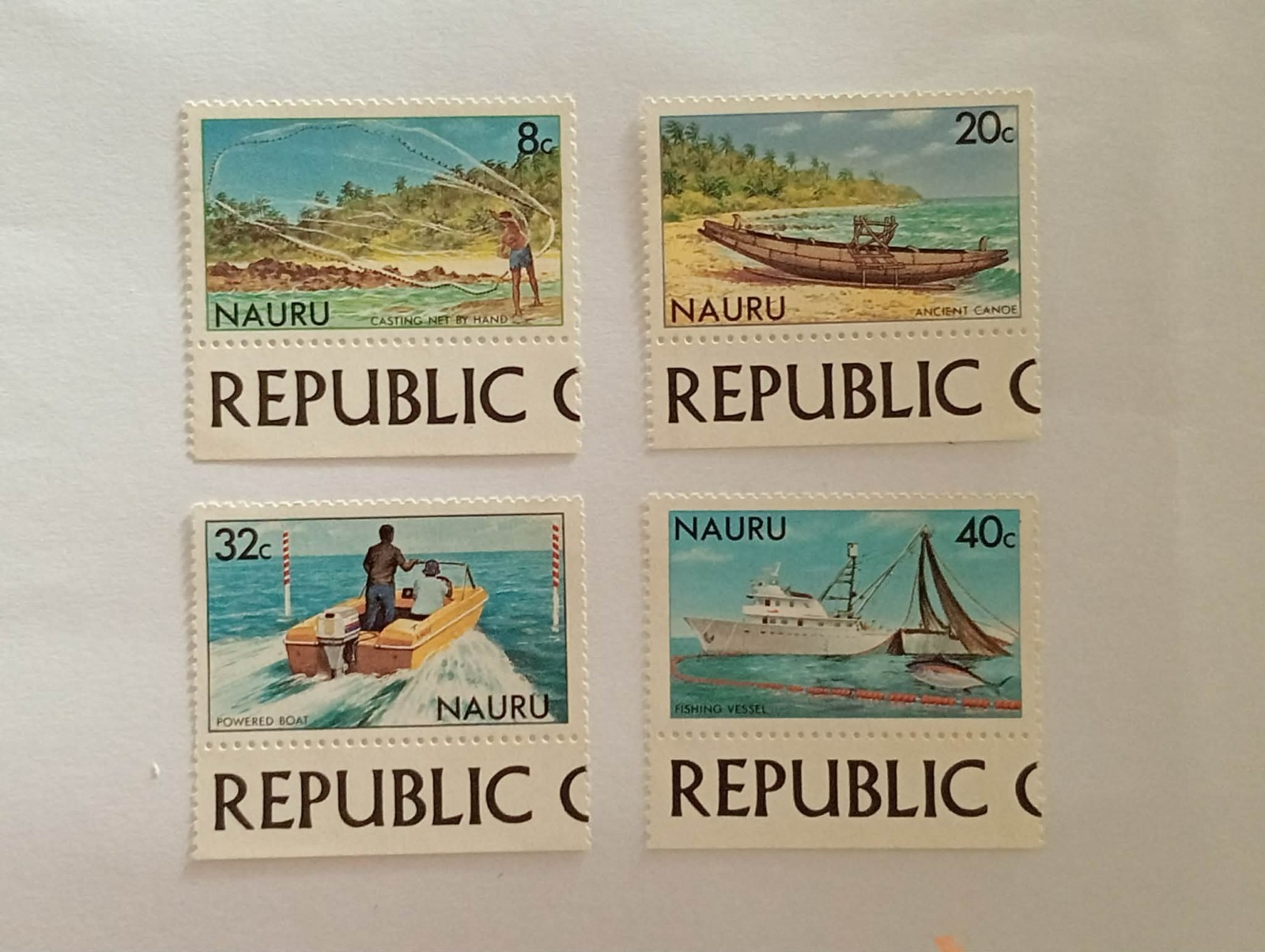1981 - Nauru "Fishing - A Way of Life Definitive Set'' Complete Set