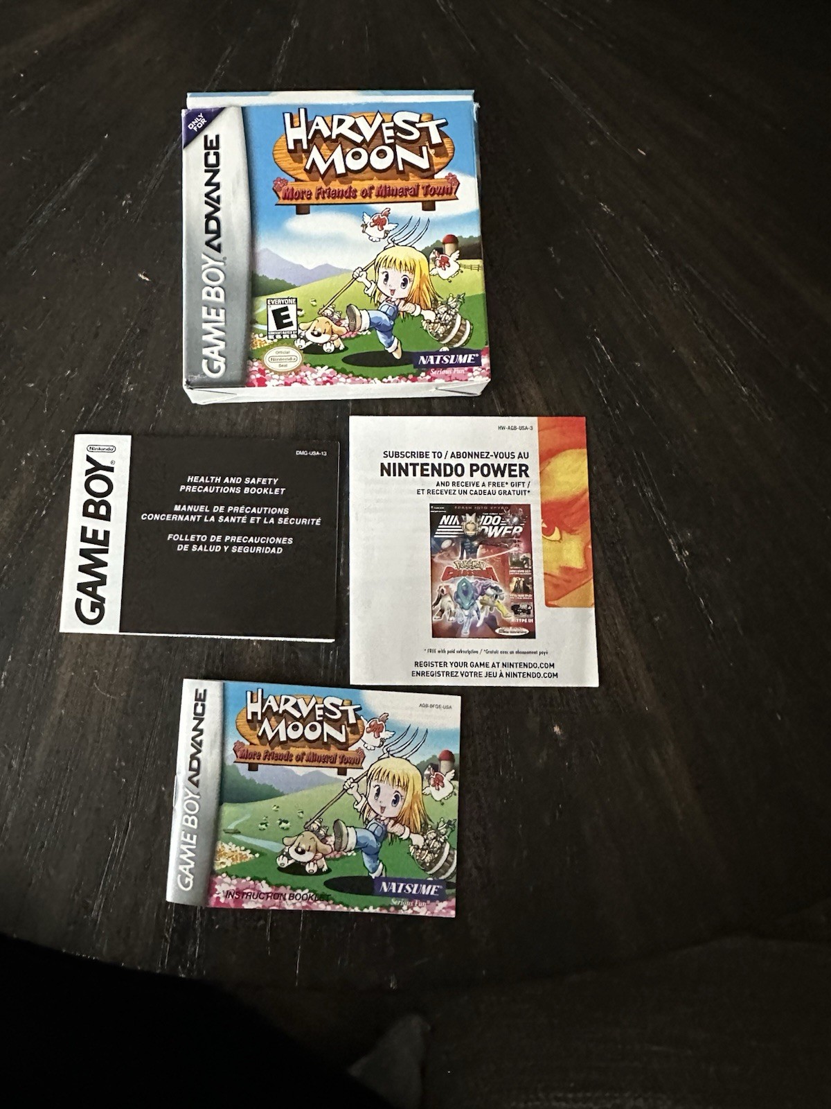 Nintendo Gameboy Advance Game Harvest Moon More Friends Of Mineral Town BOX/ Man