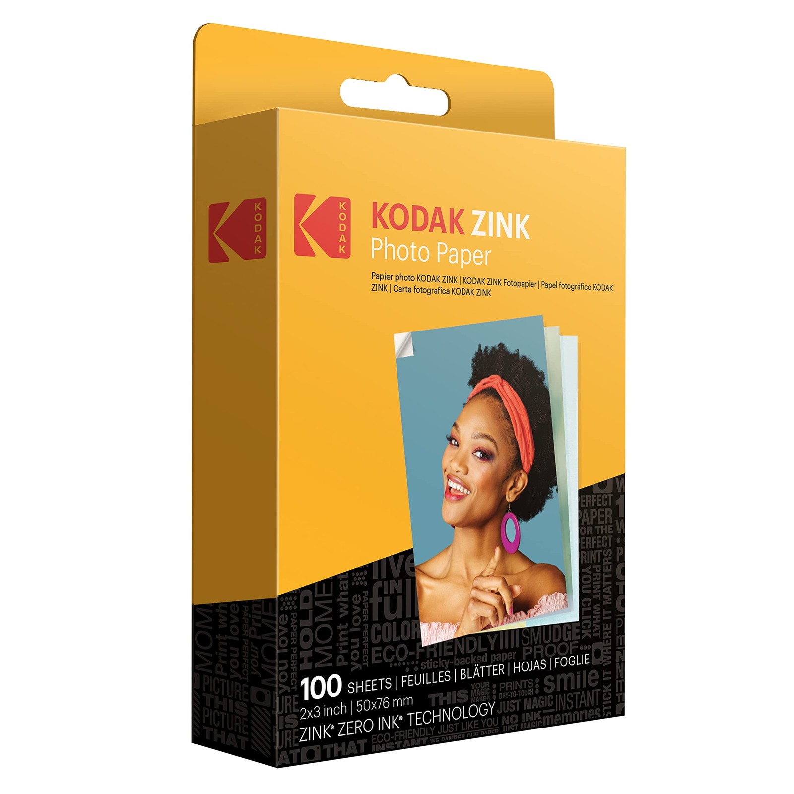 KODAK 2x3 Premium Sticky-Backed ZINK Photo Paper (100 100 Sheets, White 