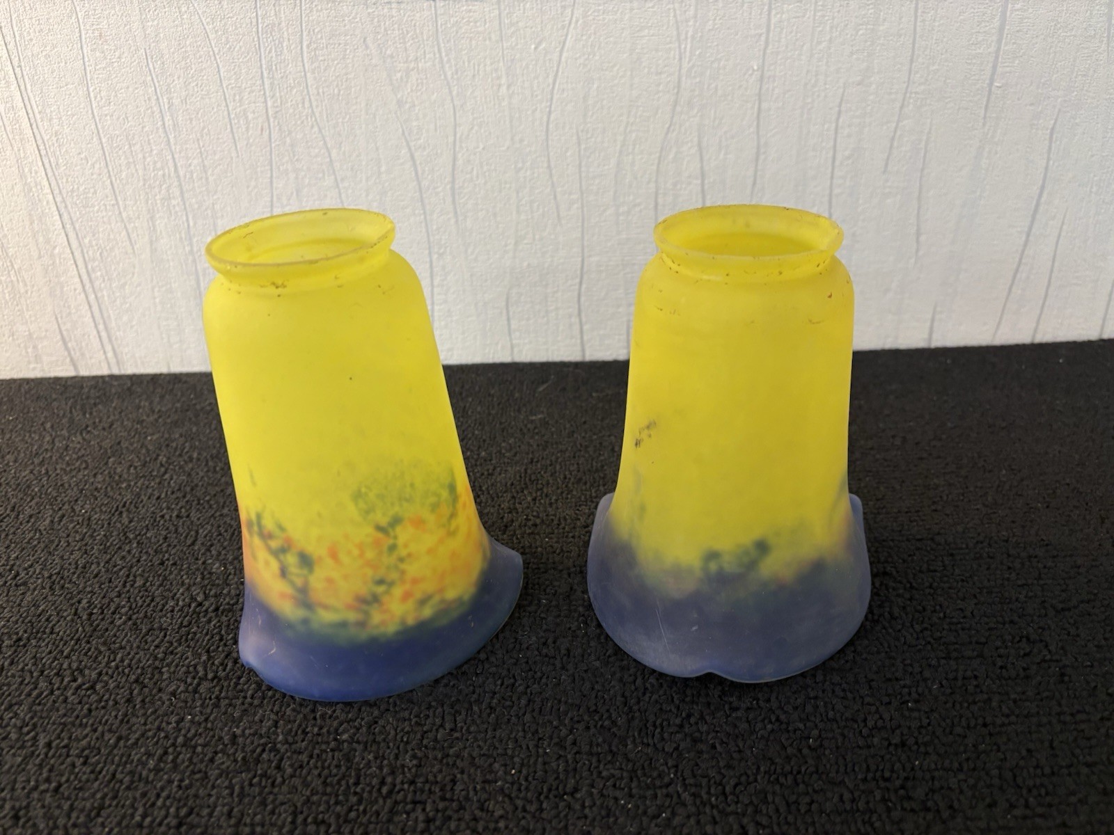 Lot Of 2 Tulips Signed Muller & Frères (Price For 2) Model 10