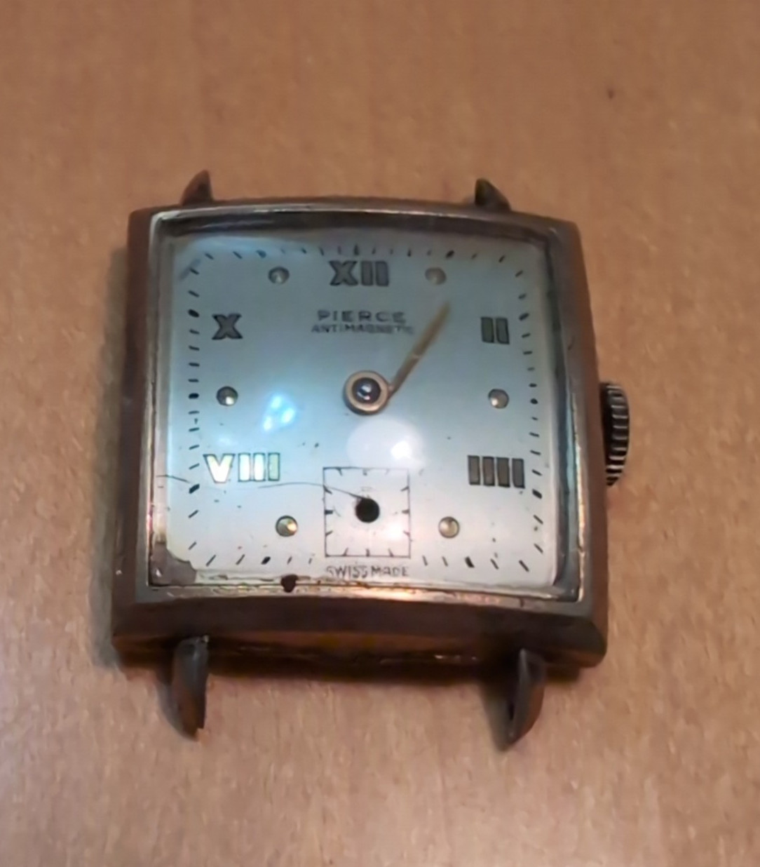 Vintage Pierce Wrist Watch 7 Jewels 10k Roll It Gold Plated For Repair Restorati