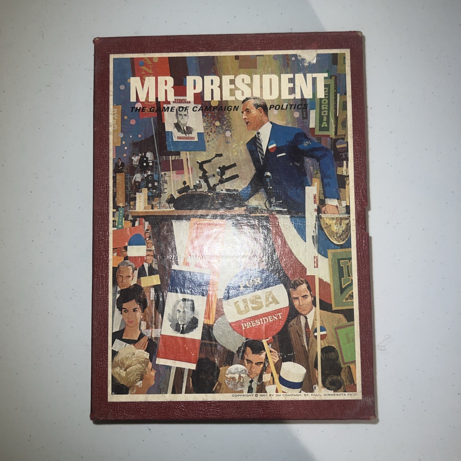 Vintage Mr President Board Game 3M Bookshelf Series Political Strategy Game