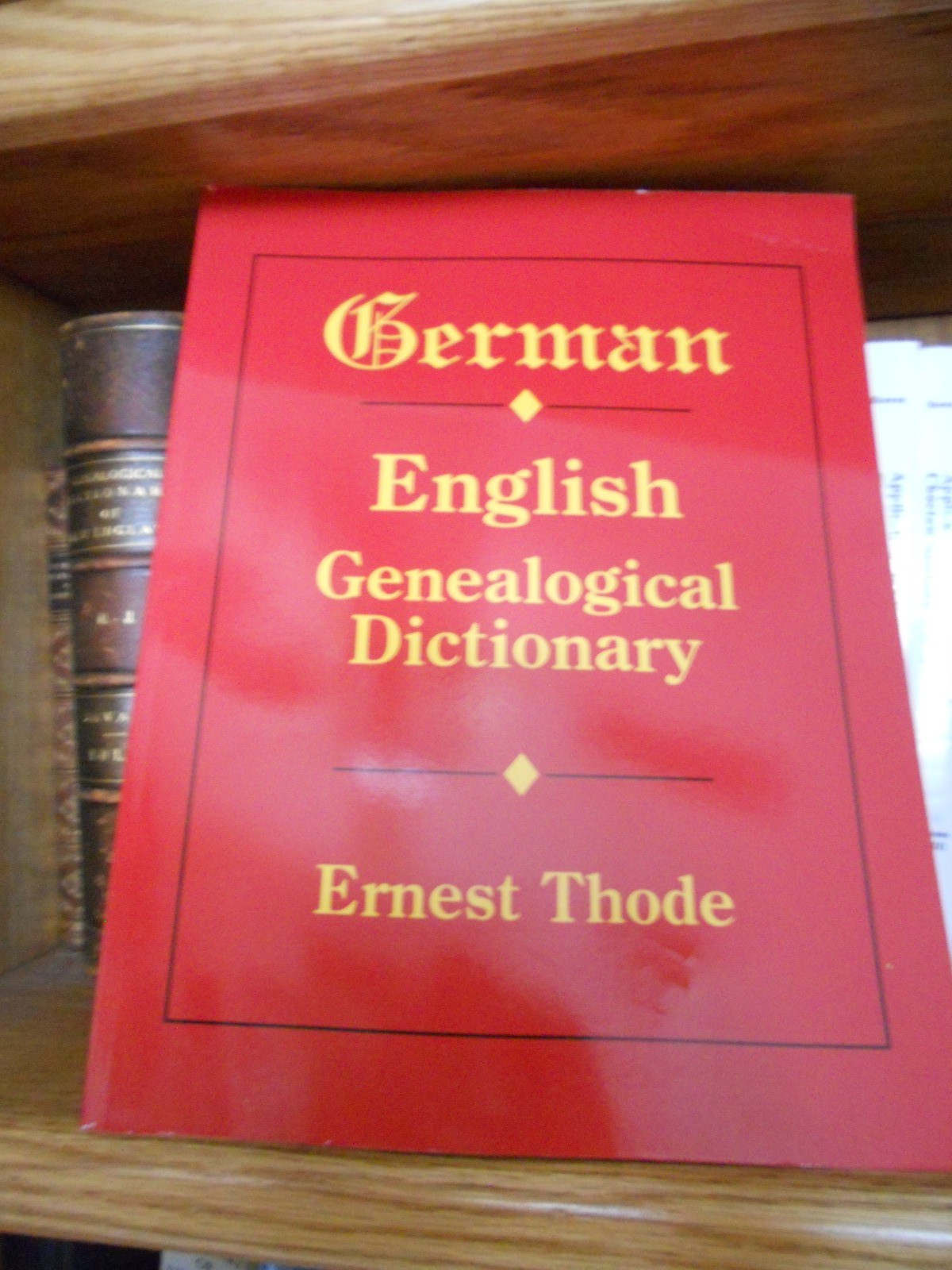 German English Genealogical Dictionary New