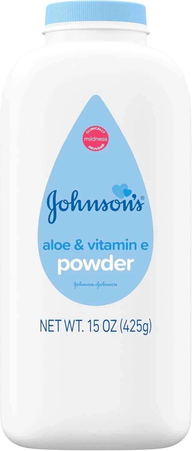 Johnson's Baby Powder Cornstarch 15oz Aloe & Vitamin E Hypoallergenic Paraben Fr