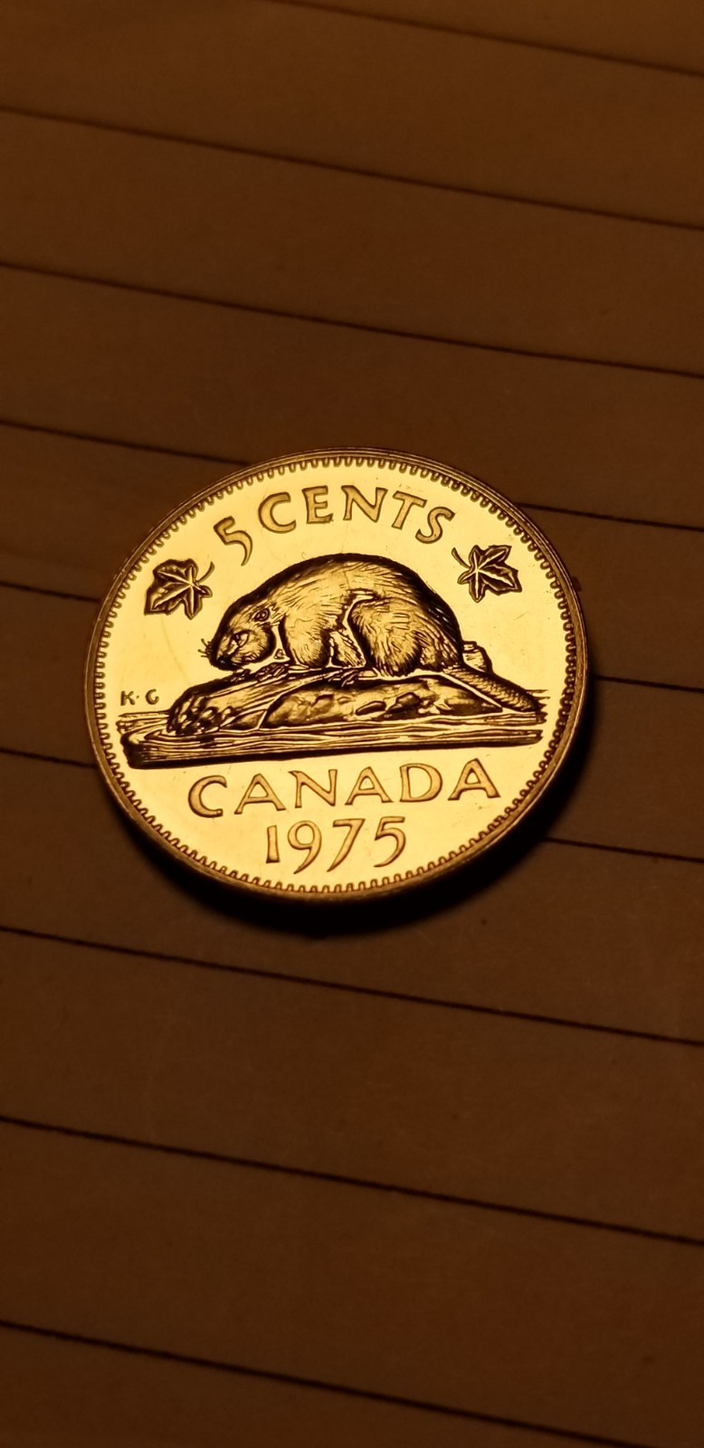 1975 Canada 5 Cents Coin Mint Grade Beauty Idab1.
