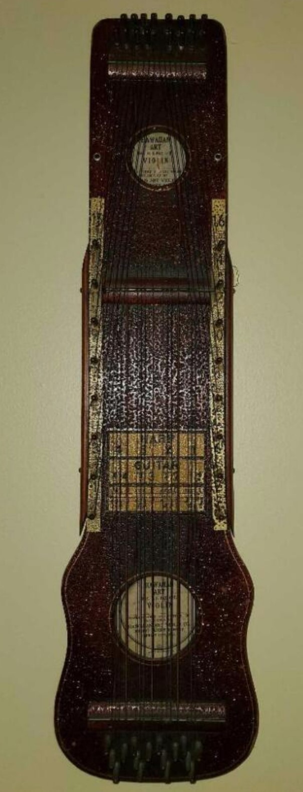 Vintage Ukelin Ukelele Hawaiian Art Violin. Co New Jersey with Kotton Klenser