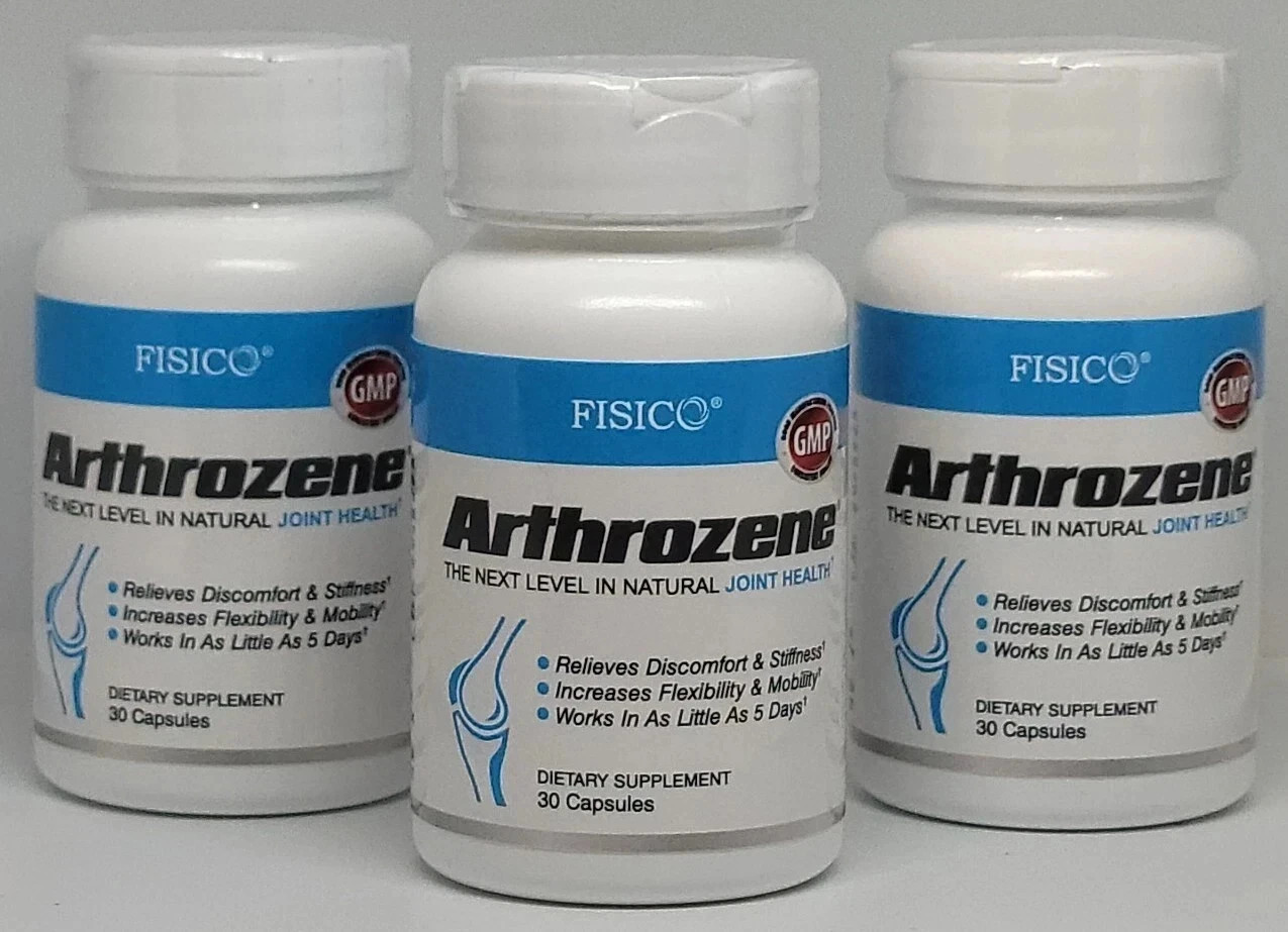 (3) Fisico Arthrozene Natural Joint Health Supplement 30 Caps Authentic Exp10/27