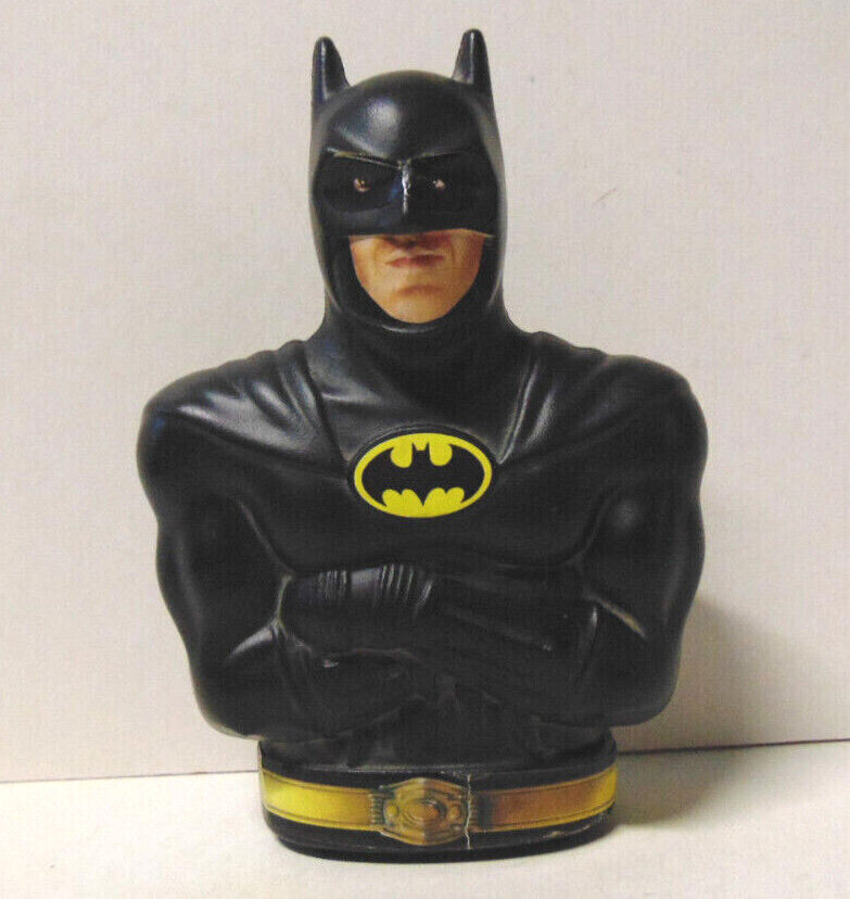 Batman Coin Bank 1989 Michael Keaton Movie - Plastic 7.25 Inch Tall No Stopper