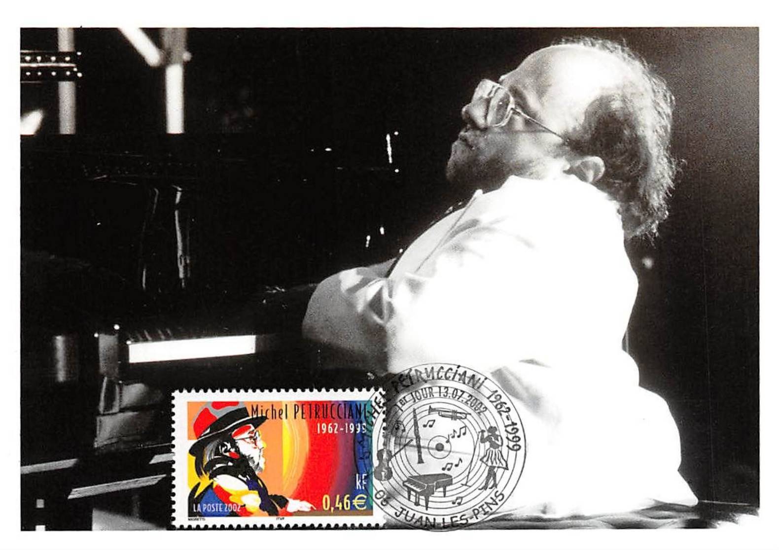 Maximum Card - FRANCE - COR13123 - 07/13/2002 - Michel Petrucciani - Cachet J