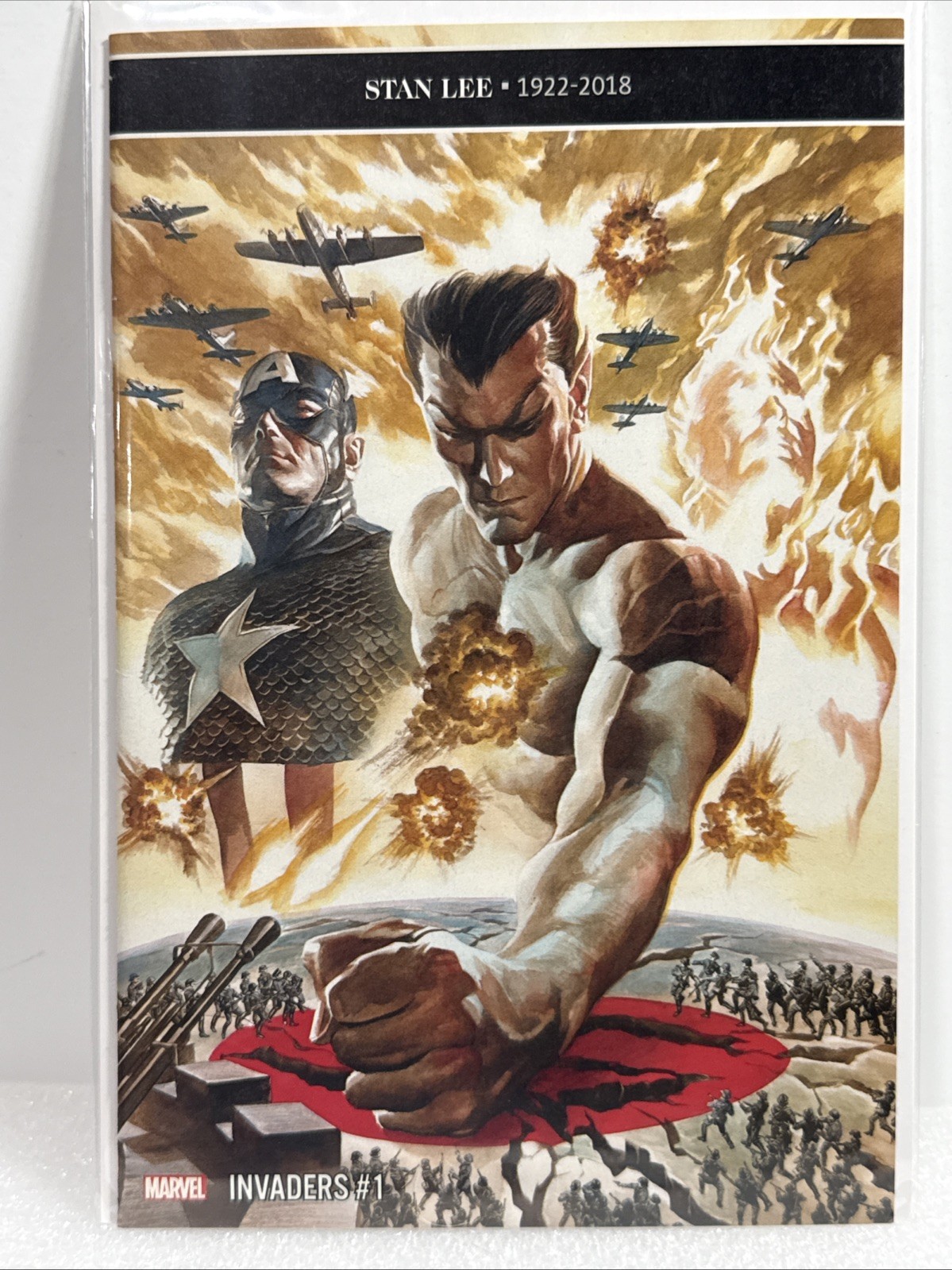 Invaders #1B Alex Ross, Stan Lee 1922-2018 Tribute Variant - 2019 Marvel Comic