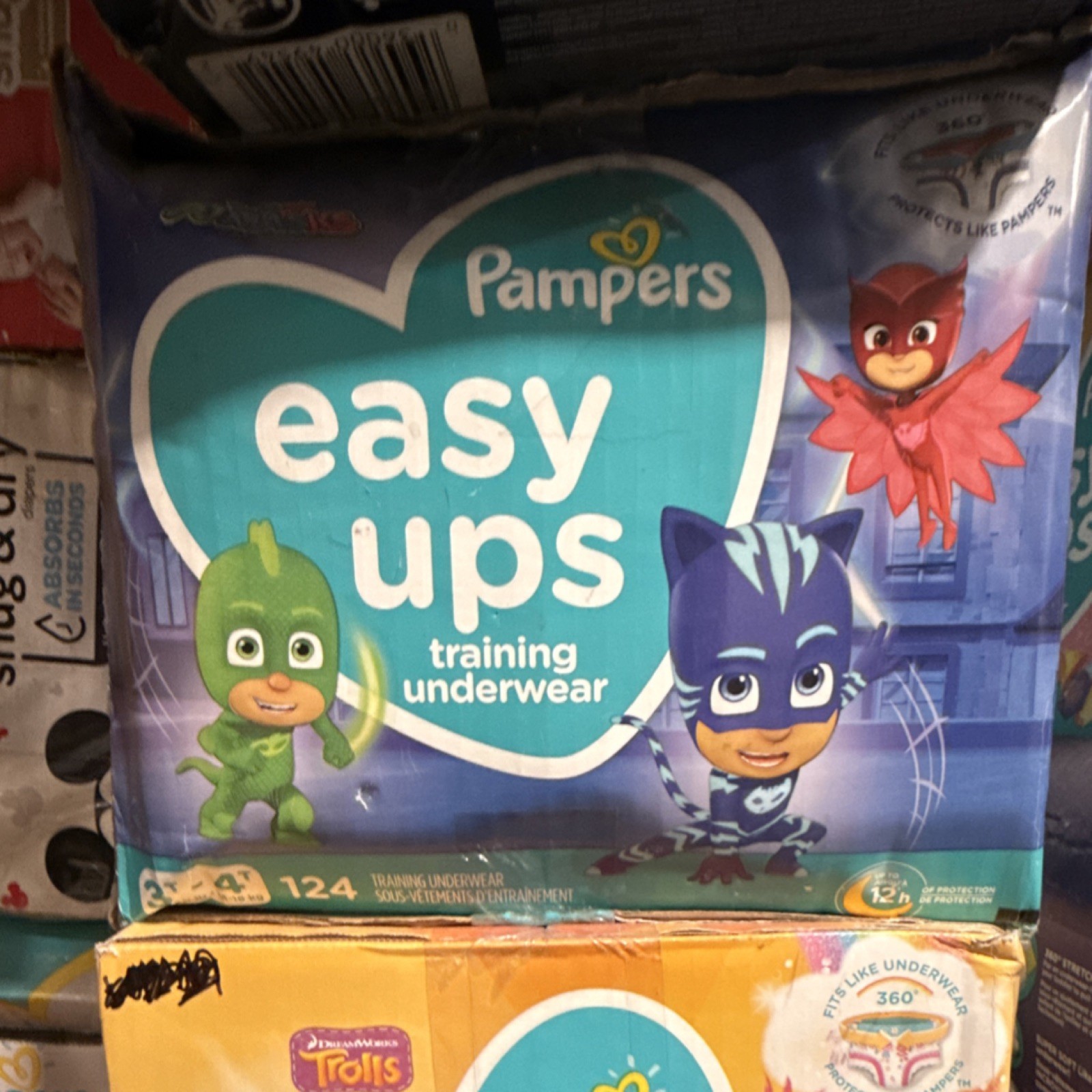 Pampers Easy Ups Training Pants PJ Masks TV Theme Multicolor Unisex 124 Count