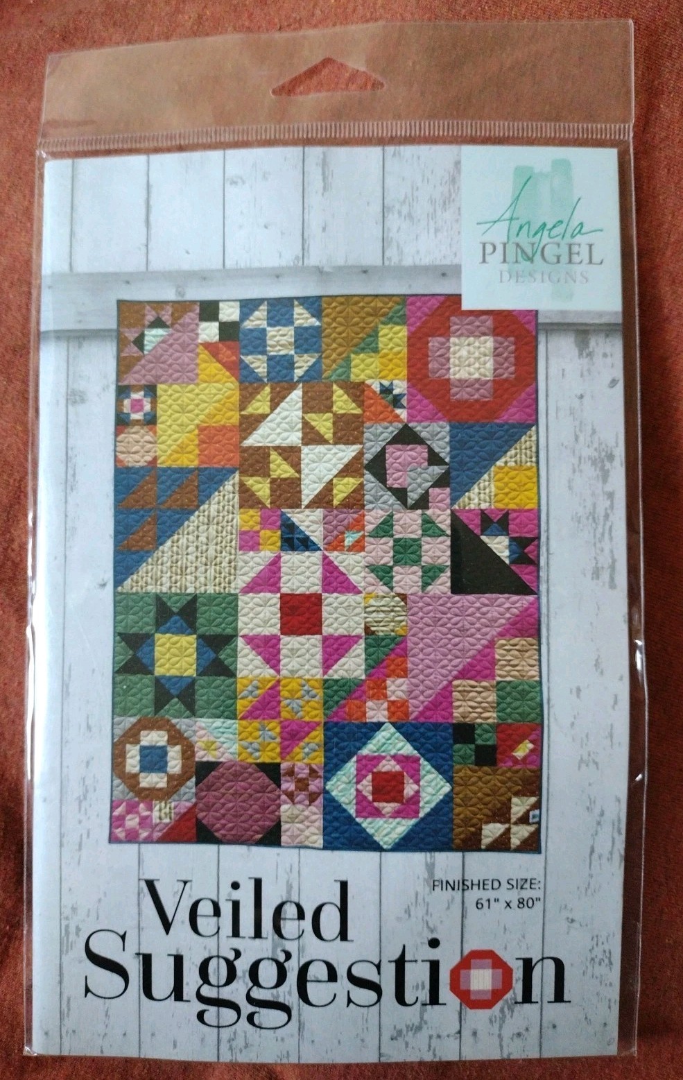 Veiled Suggestion Quilt 2020 Pattern by Angela Pingel Finished Size 61x80