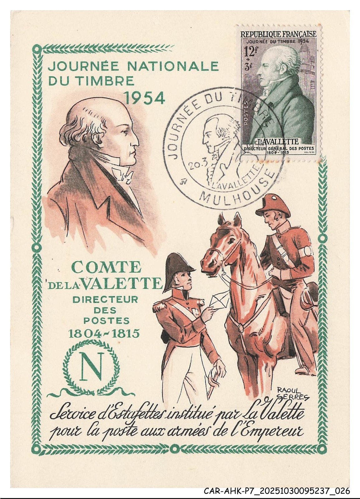 CAR-AHKP7-0359-CARDS-MAXIMUM - MULHOUSE - National Stamp Day - Com