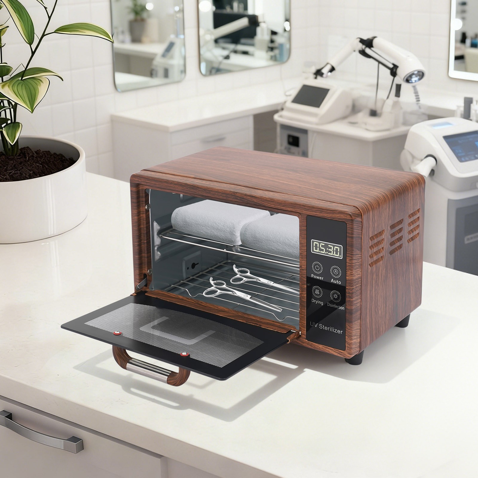 10L/10.57Qt Sterilizer Clean Cabinet Tabletop Multifunctional Tea Cup Steriliser