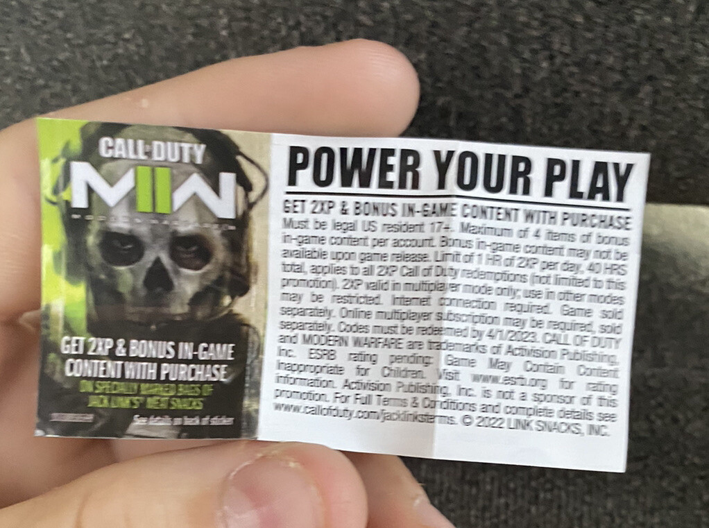 Call Of Duty Mw 2xp & Bonus In Game Content.       2$ On Cash app  Add Me Onsnap