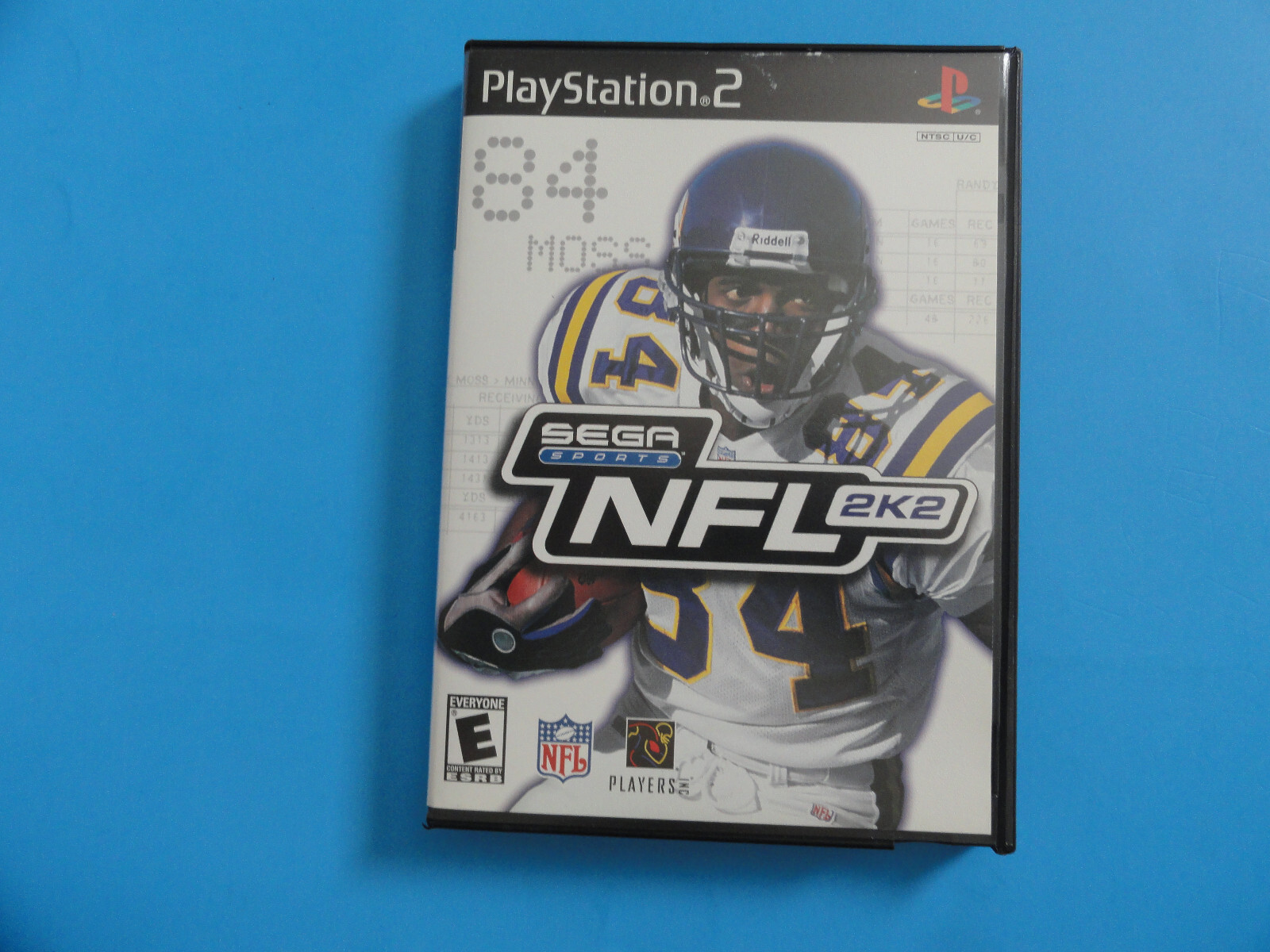PS2 SEGA SPORTS NFL 2K2 - ORIGINAL COVER ART IN BLOCKBUSTER VIDEO CASE - NO GAME