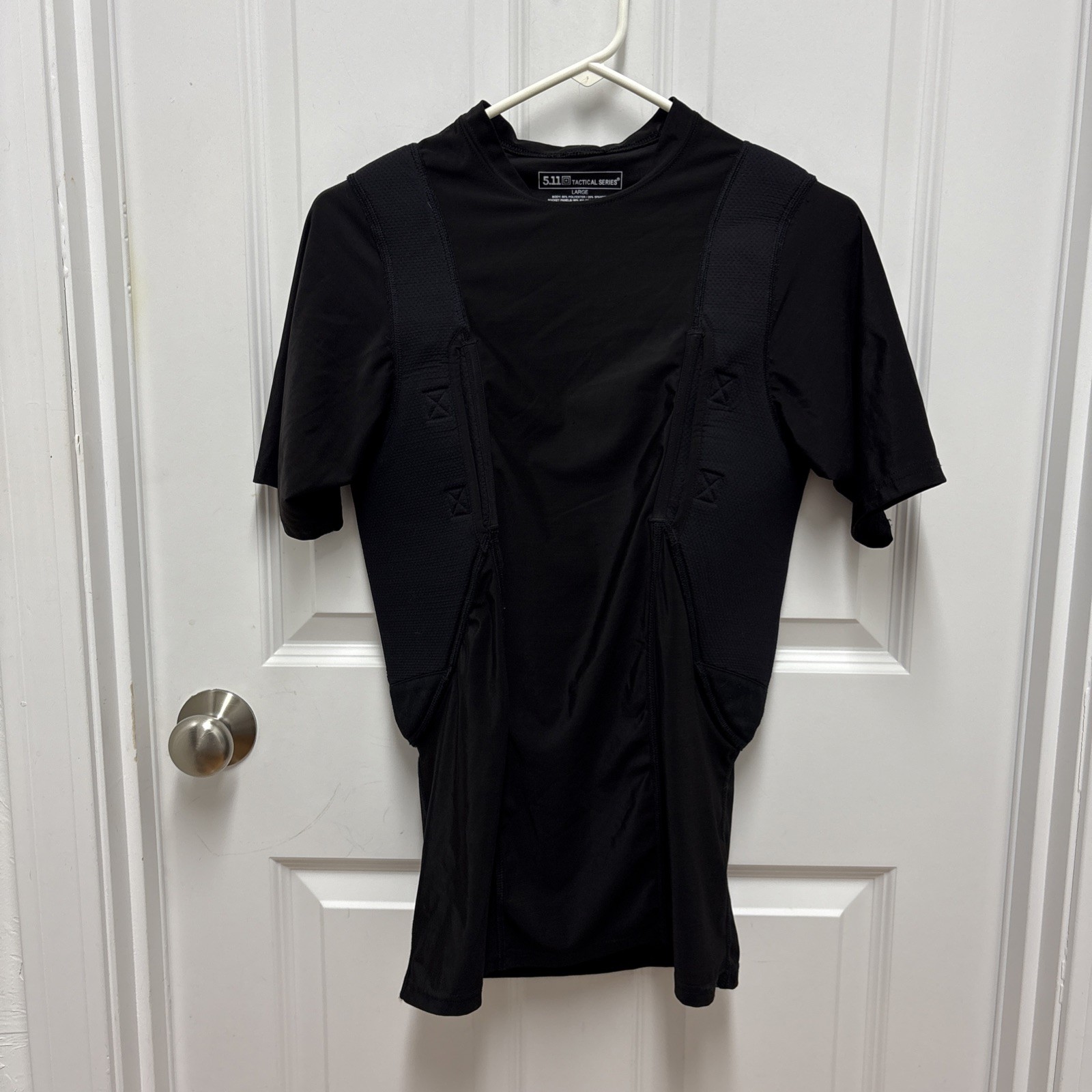 5.11 Tactical Shirt Mens Black Holster Shirt Compression Concealed Carry Large