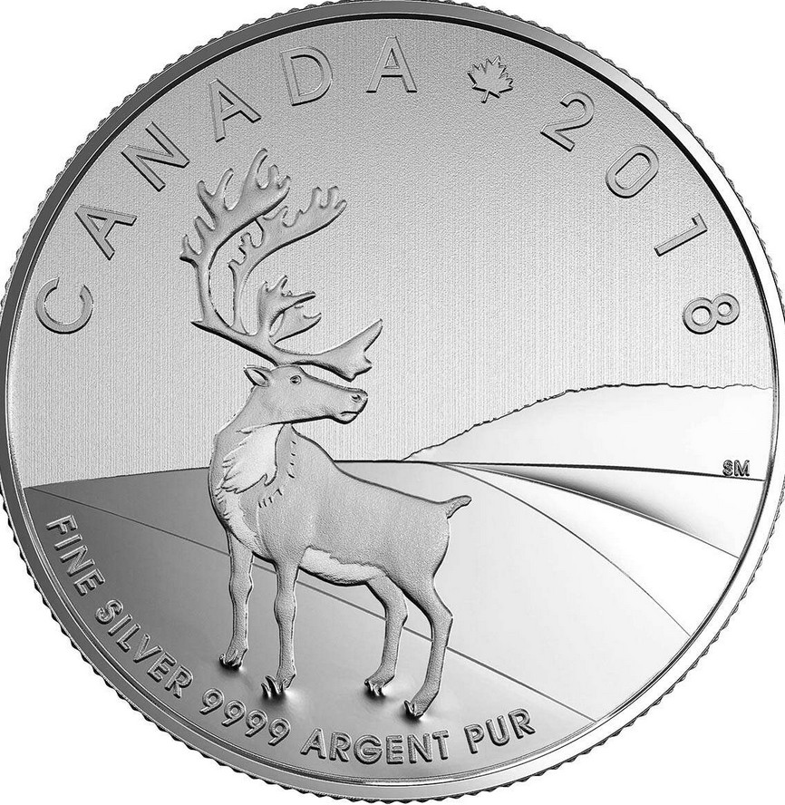 2018 Canada $3 Caribou - Pure Silver Coin ONLY