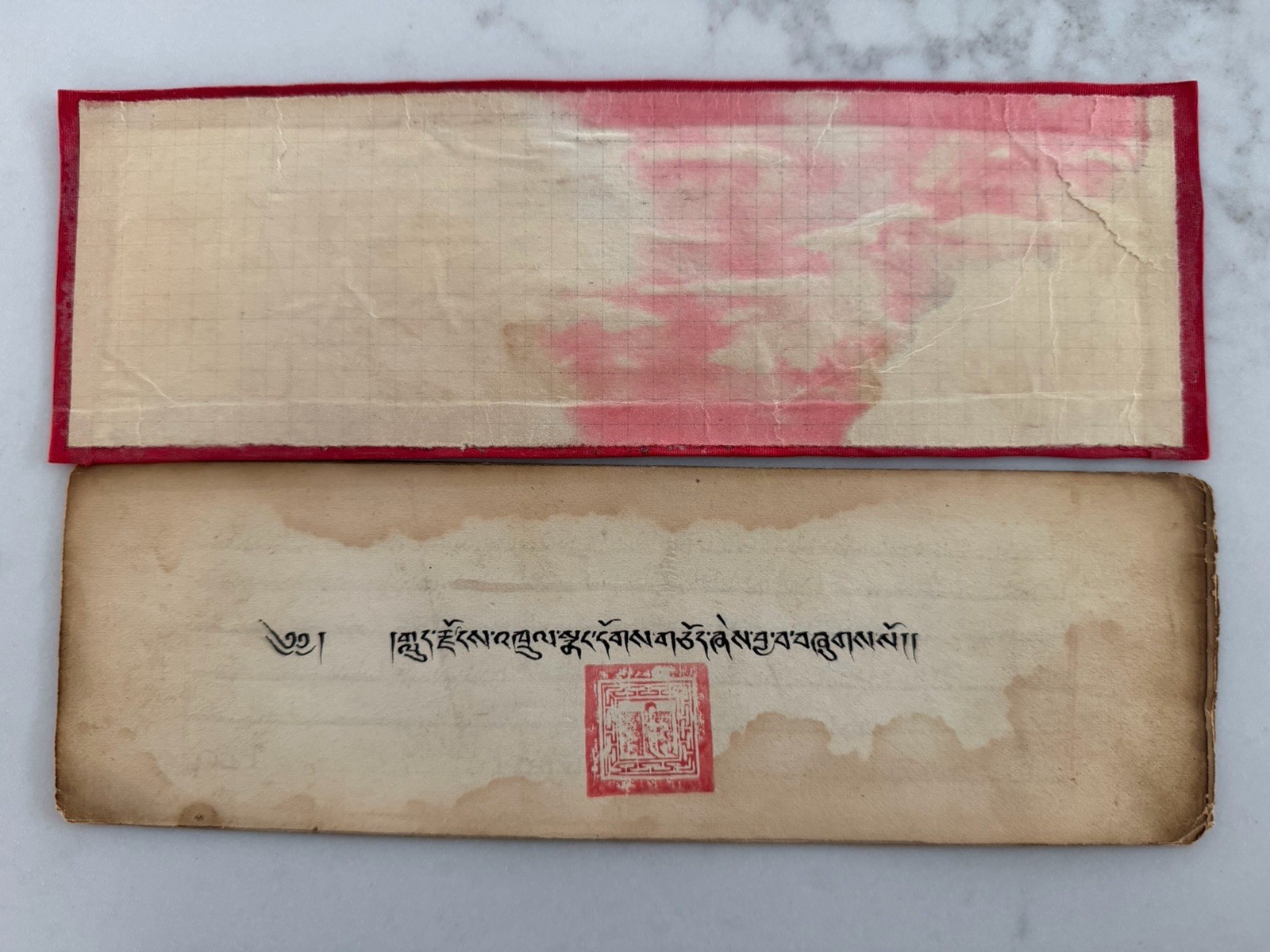 ANTIQUE MONGOLIAN TIBETAN BUDDHIST HANDWRITTEN MANUSCRIPT