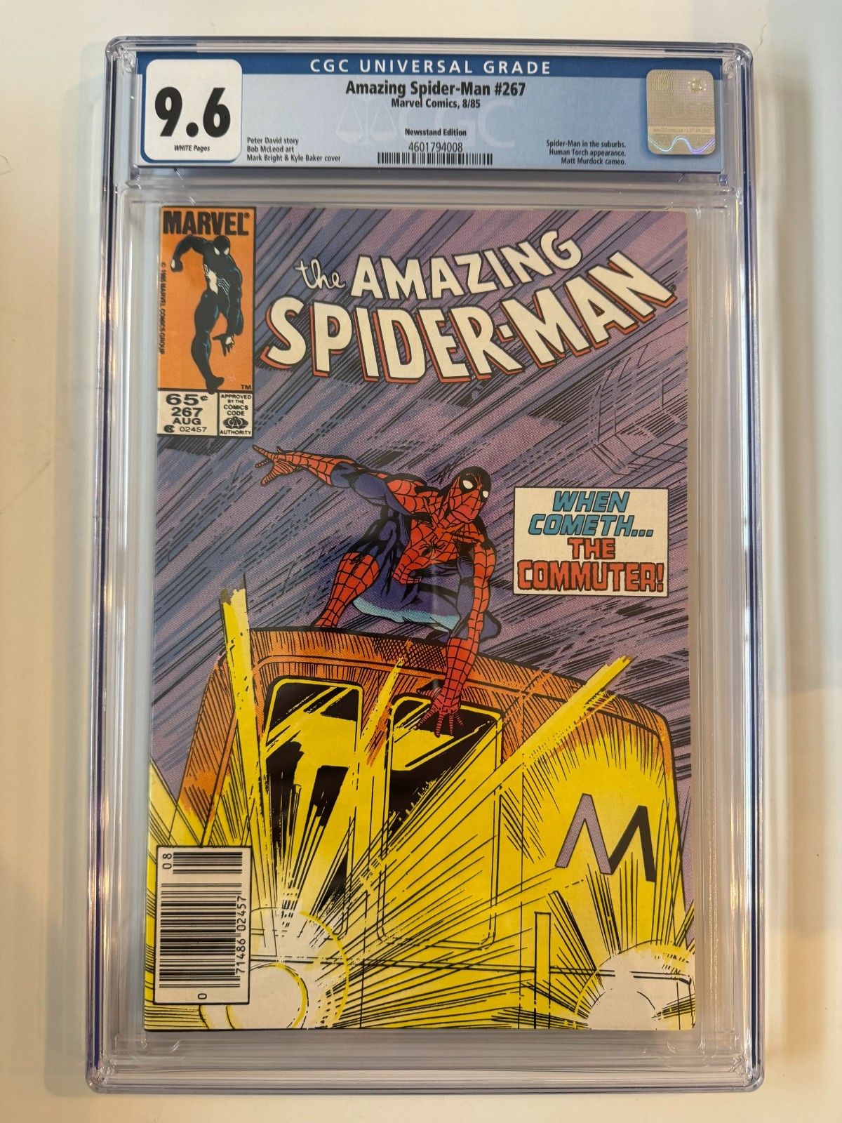 Amazing Spider-Man #267 CGC 9.6, NEWSSTAND Matt Murdock (1985)