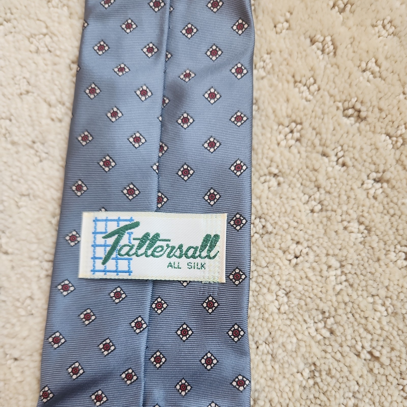 Vintage  By Tattersall Silk Foulard Tie Hand Made Men’s Necktie /i