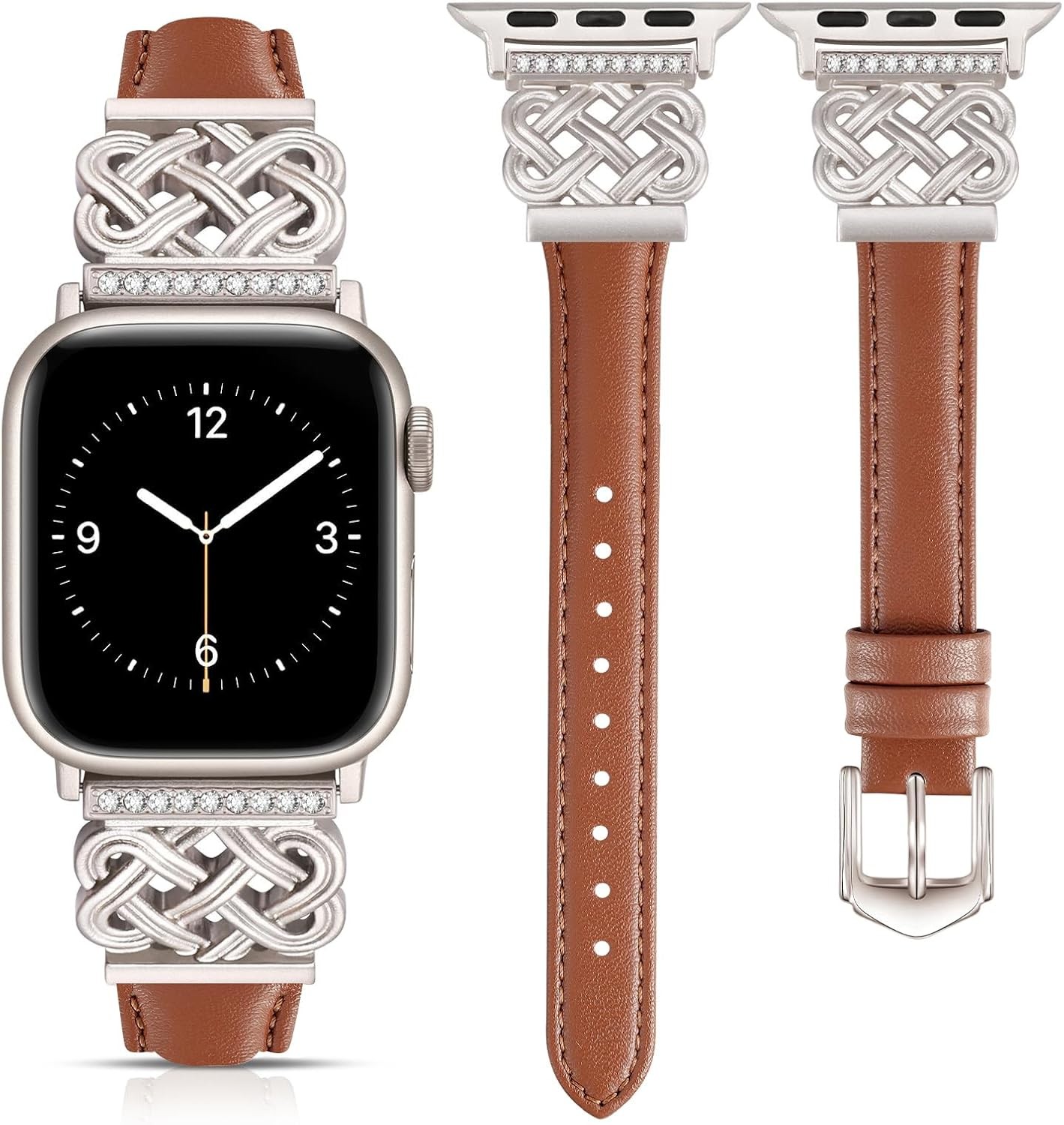 Leather Strap Compatible with Apple Watch Series 7 6 5 4 3 2 1 38/40mm