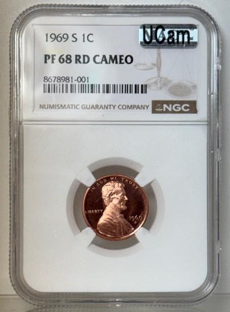 1969 S LINCOLN CENT NGC PF68 CAMEO & MAC UCAM - SPOTLESS - NEW SLAB