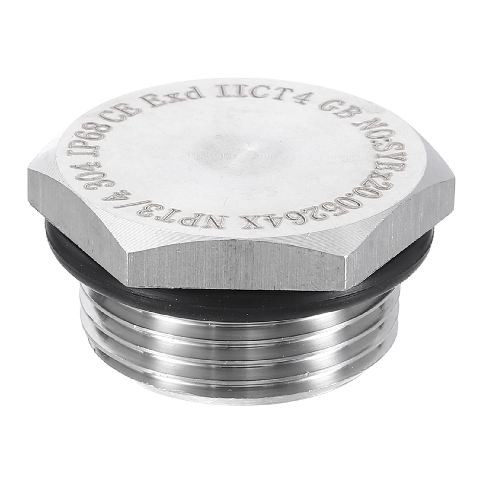 304 Stainless Steel Pipe Plug Fittings 3/4" NPT Male Thread Outer Hex Head