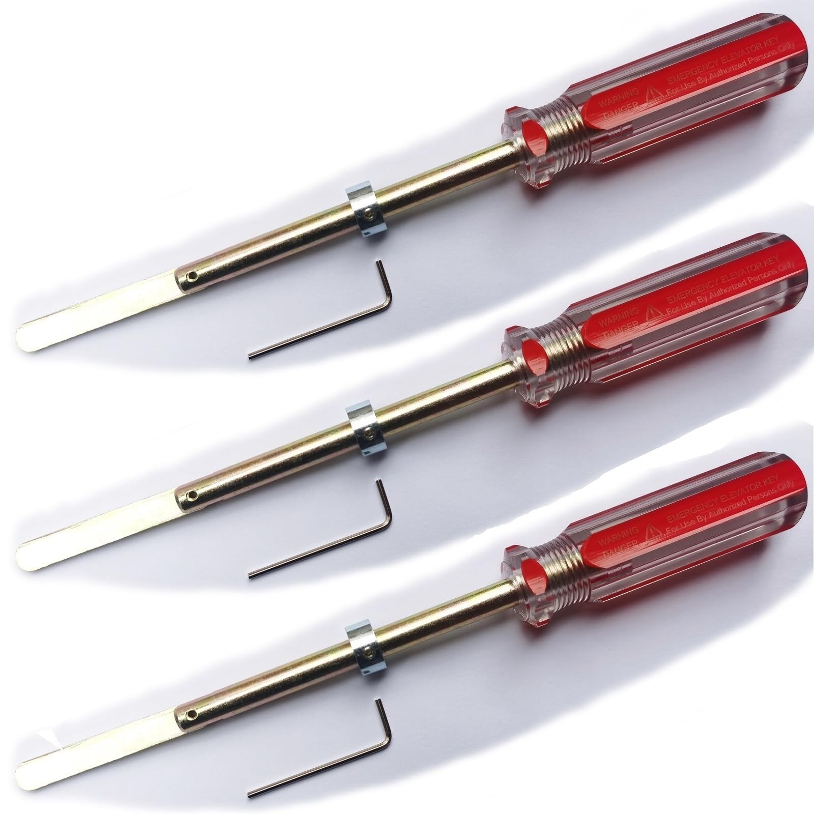 Elevator Drop Key Door Emergency with Handle… (3, Red) Red 