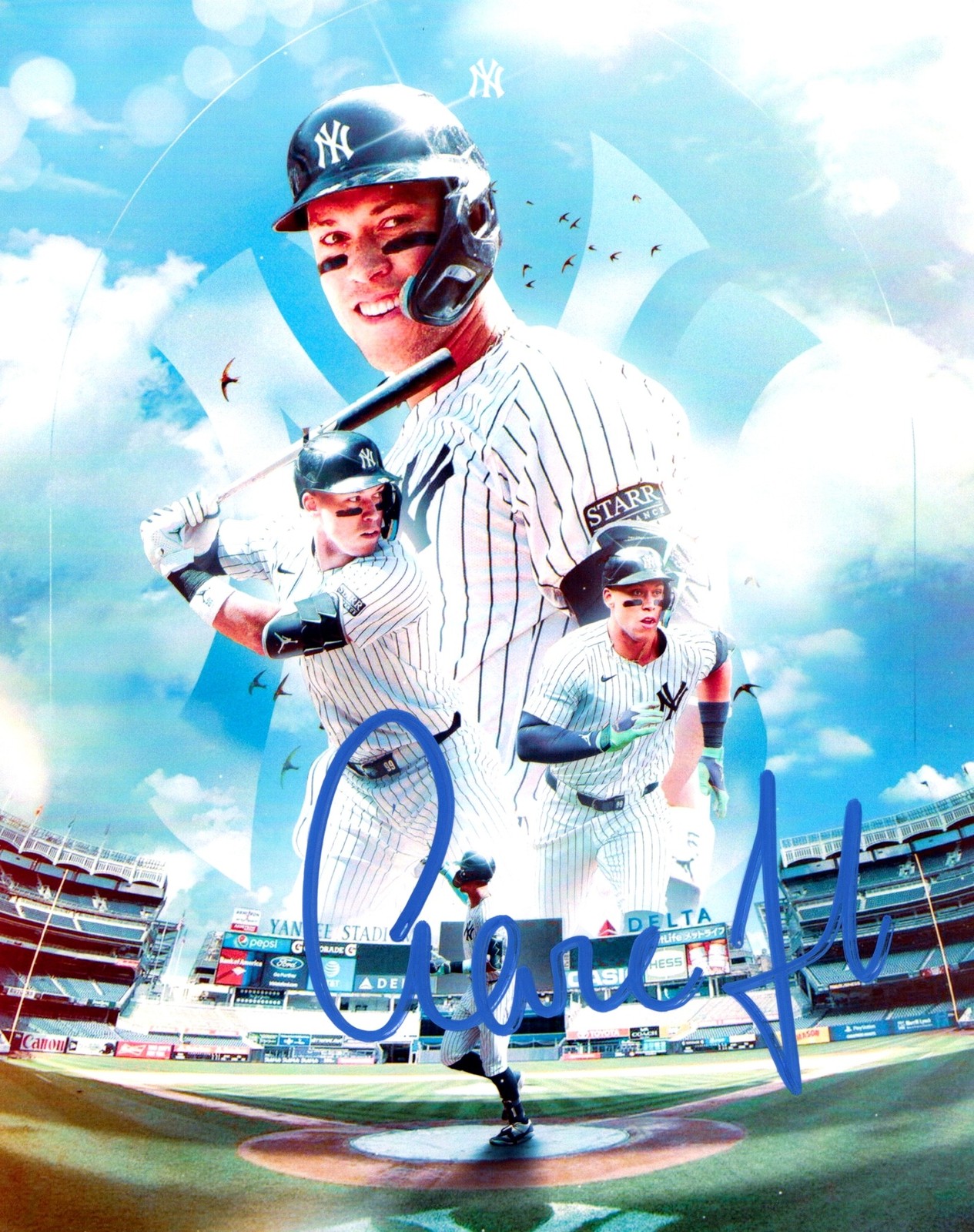 Aaron Judge Yankees Composite Image Signed Autographed Photo Authentic 8X10 COA