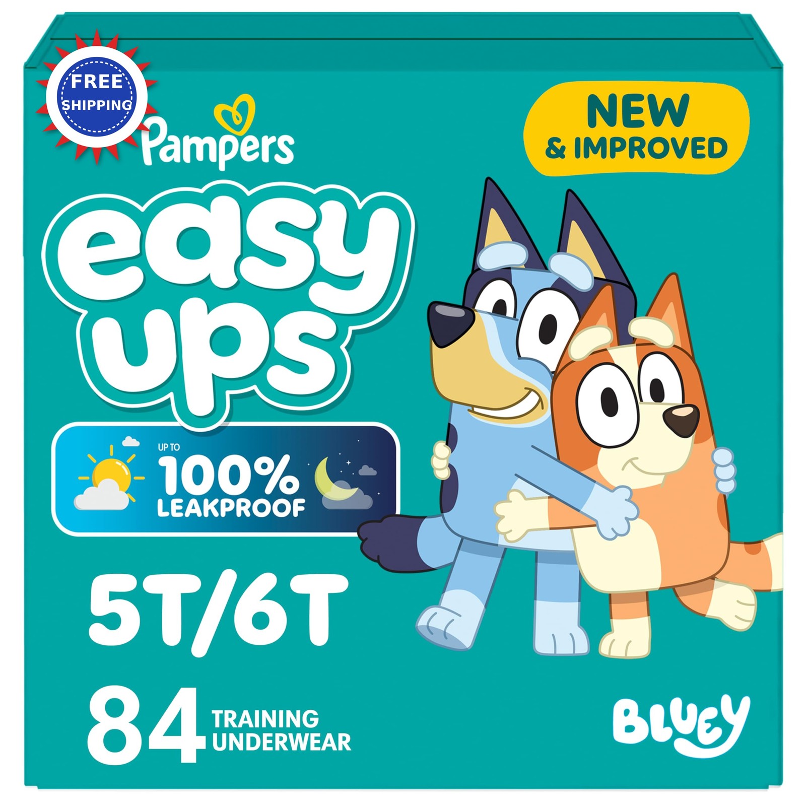 Pants Training Easy Ups Boys & Girls Bluey Size 5T-6T 84 Count Pampers Childrens
