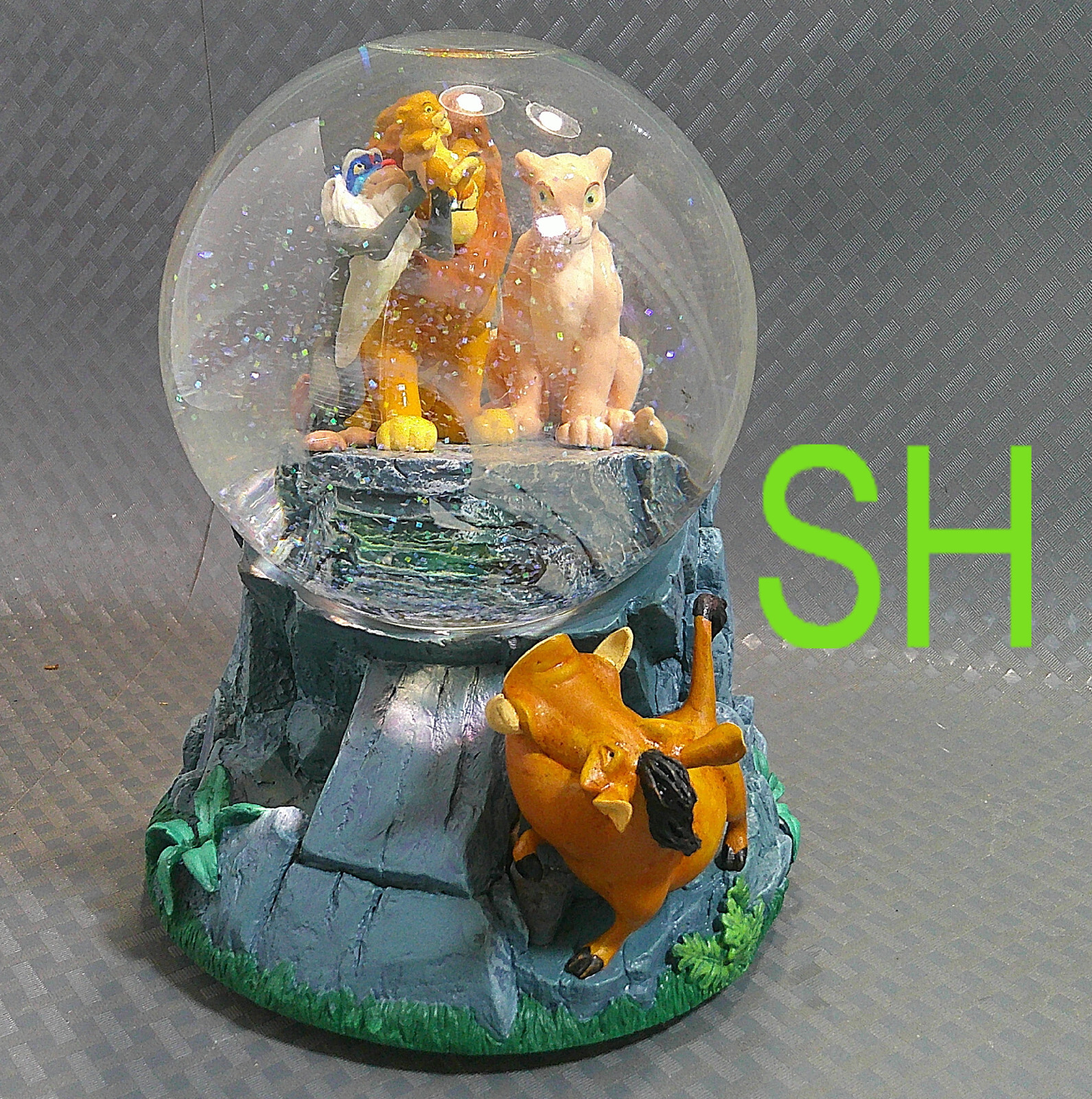 Disney Lion King Musical Snow Globe The Circle of Life Missing Timone SEE VIDEO