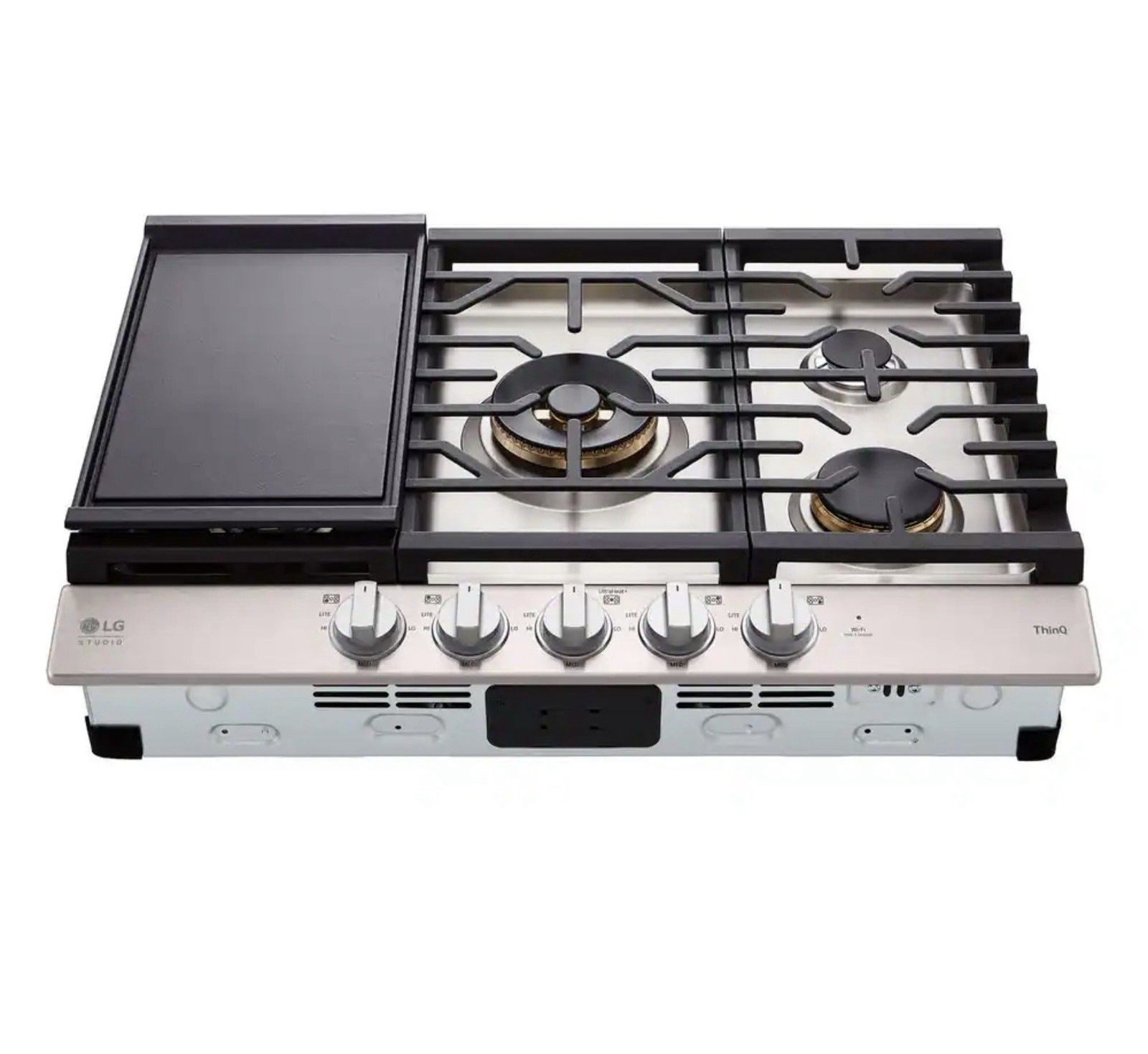 LG - STUDIO CBGS3028S 30-in Smart Built-In Gas Cooktop w/ 5 Burners & Ultra Heat