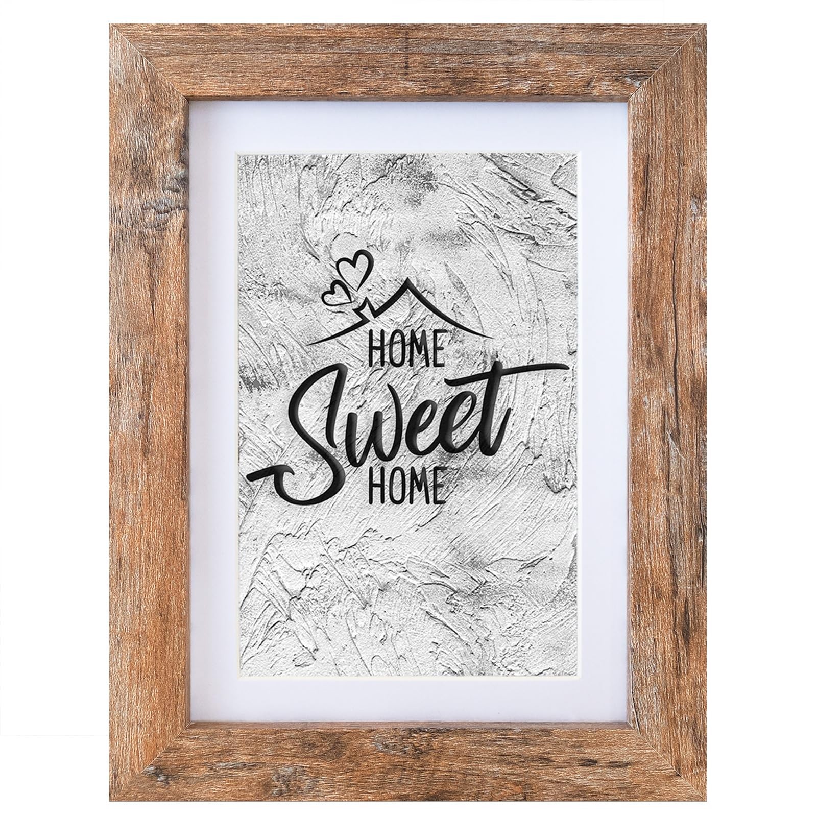 Califortree 5x7 Picture Frame - Can Display Photo 4x6 with 5x7, Rustic Brown 